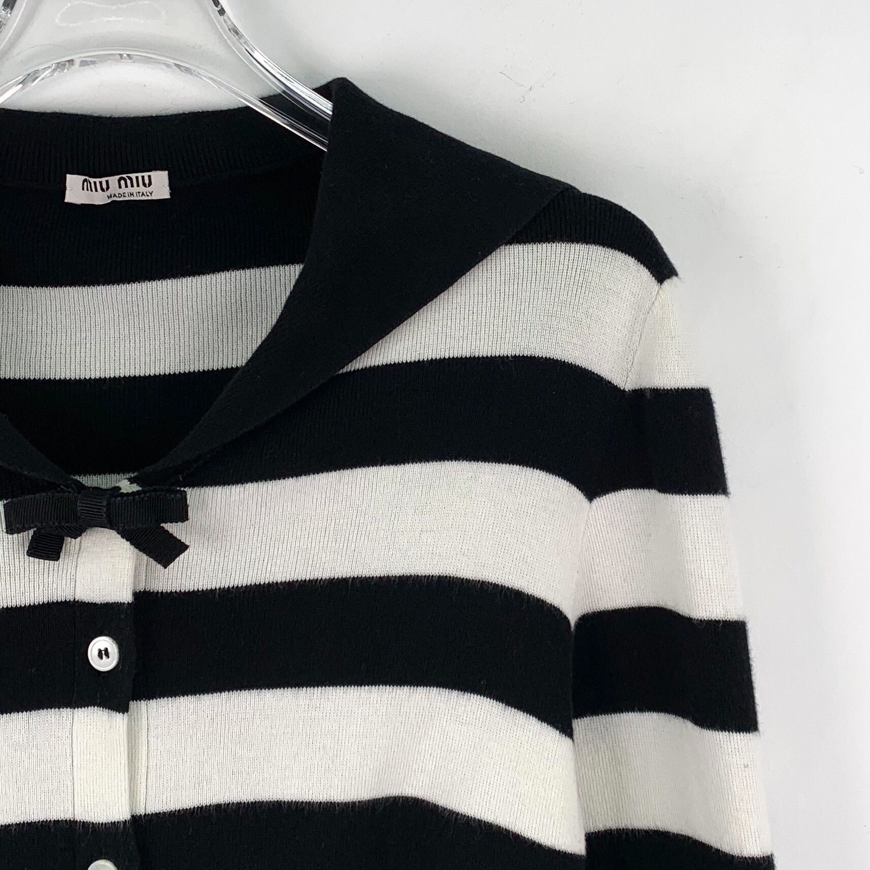 Miu Miu Miu Miu Striped Sailor Collar Cardigan 38 Size XS / US 0-2 / IT 36-38 - 4 Thumbnail