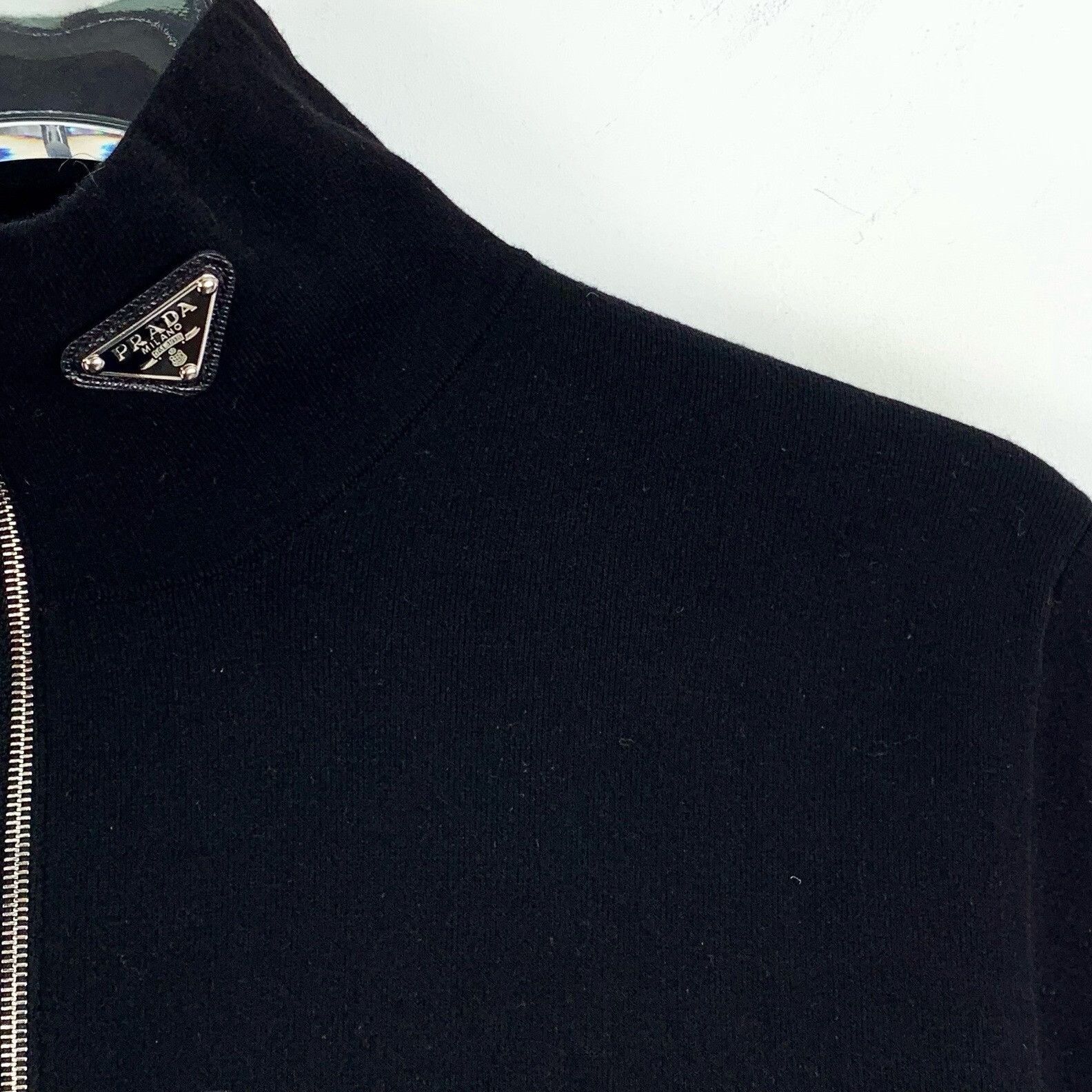 Prada Prada Triangle Logo Half-Zip Knit Sweater US M Size US M / EU 48-50 / 2 - 6 Thumbnail