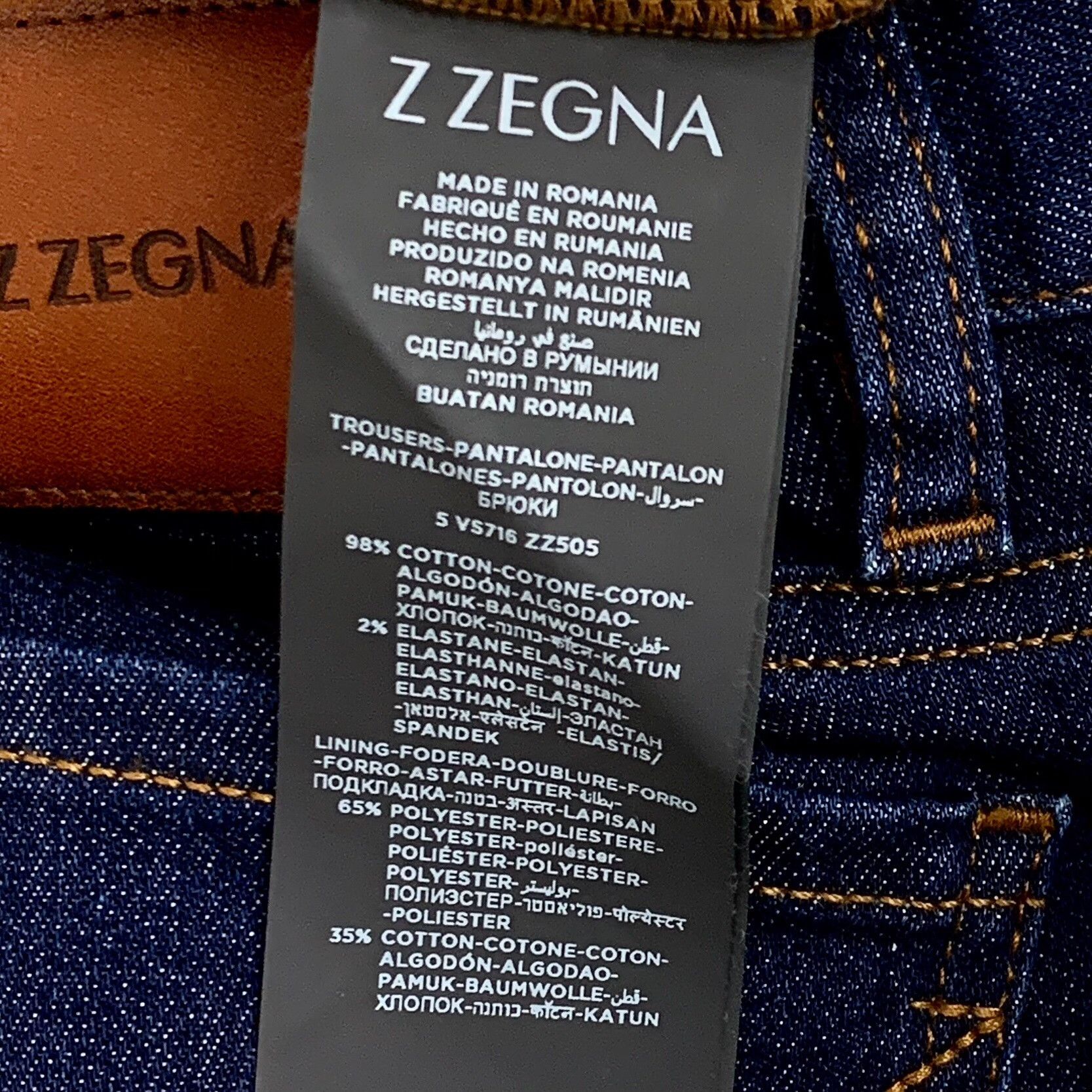 Z Zegna Z Zegna Indigo Slim Fit Jeans 31 Size US 31 - 10 Thumbnail