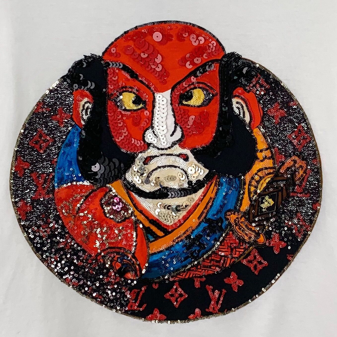 Louis Vuitton Louis Vuitton Sequined Kabuki Mask T-Shirt M Size US M / EU 48-50 / 2 - 5 Thumbnail