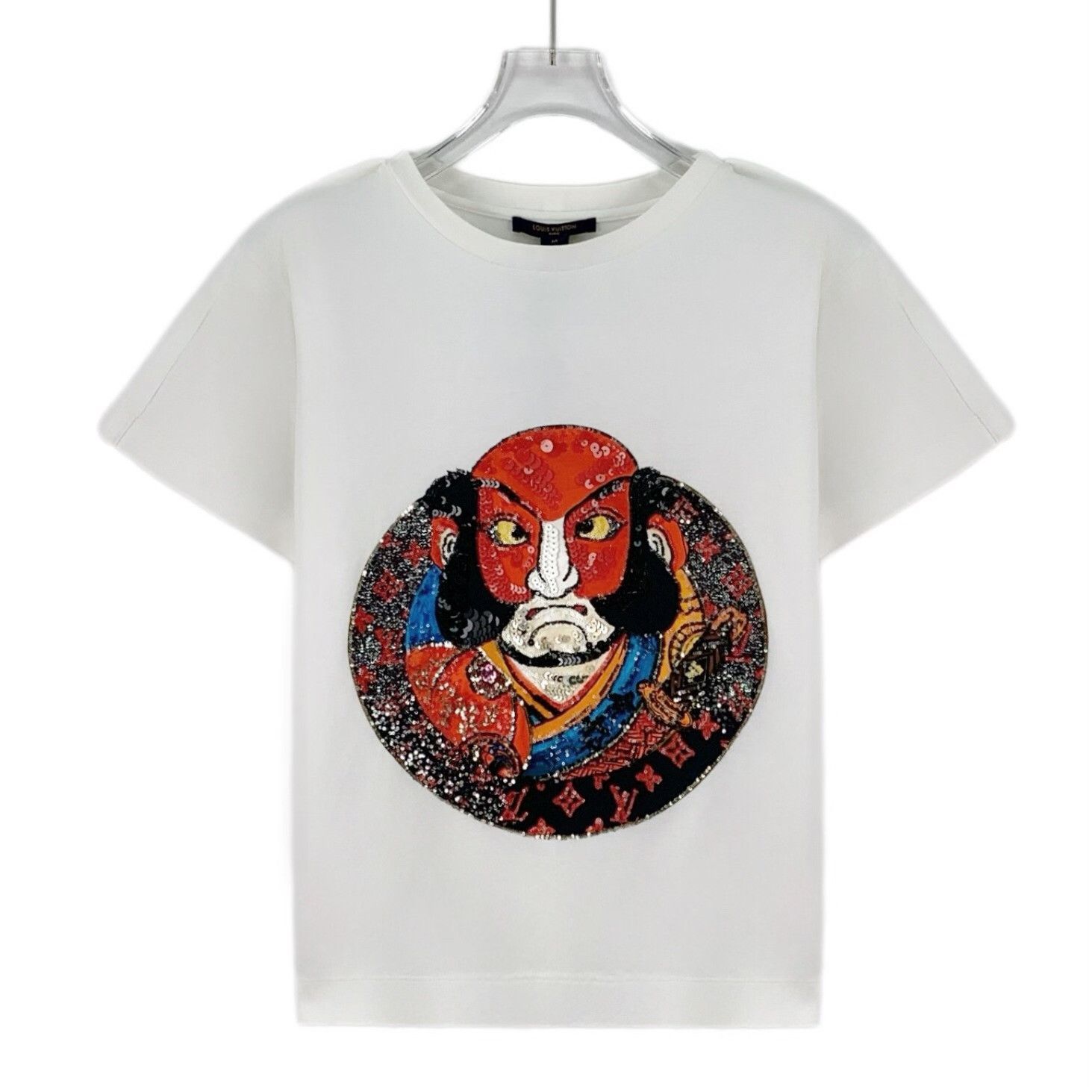 Louis Vuitton Louis Vuitton Sequined Kabuki Mask T-Shirt M Size US M / EU 48-50 / 2 - 2 Thumbnail