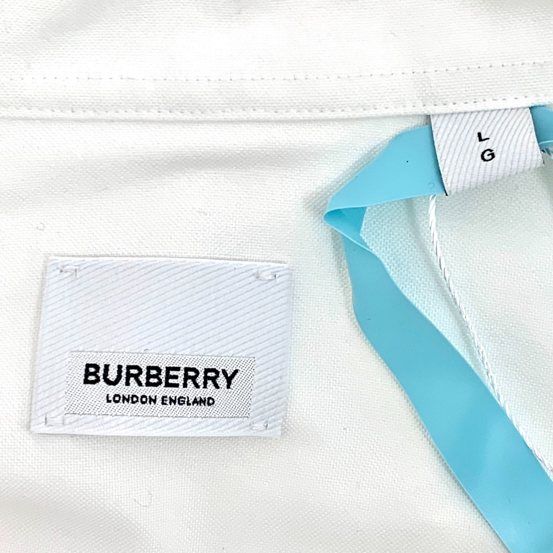 Burberry Burberry Embroidered B Logo Oxford Shirt White L Size US L / EU 52-54 / 3 - 7 Thumbnail