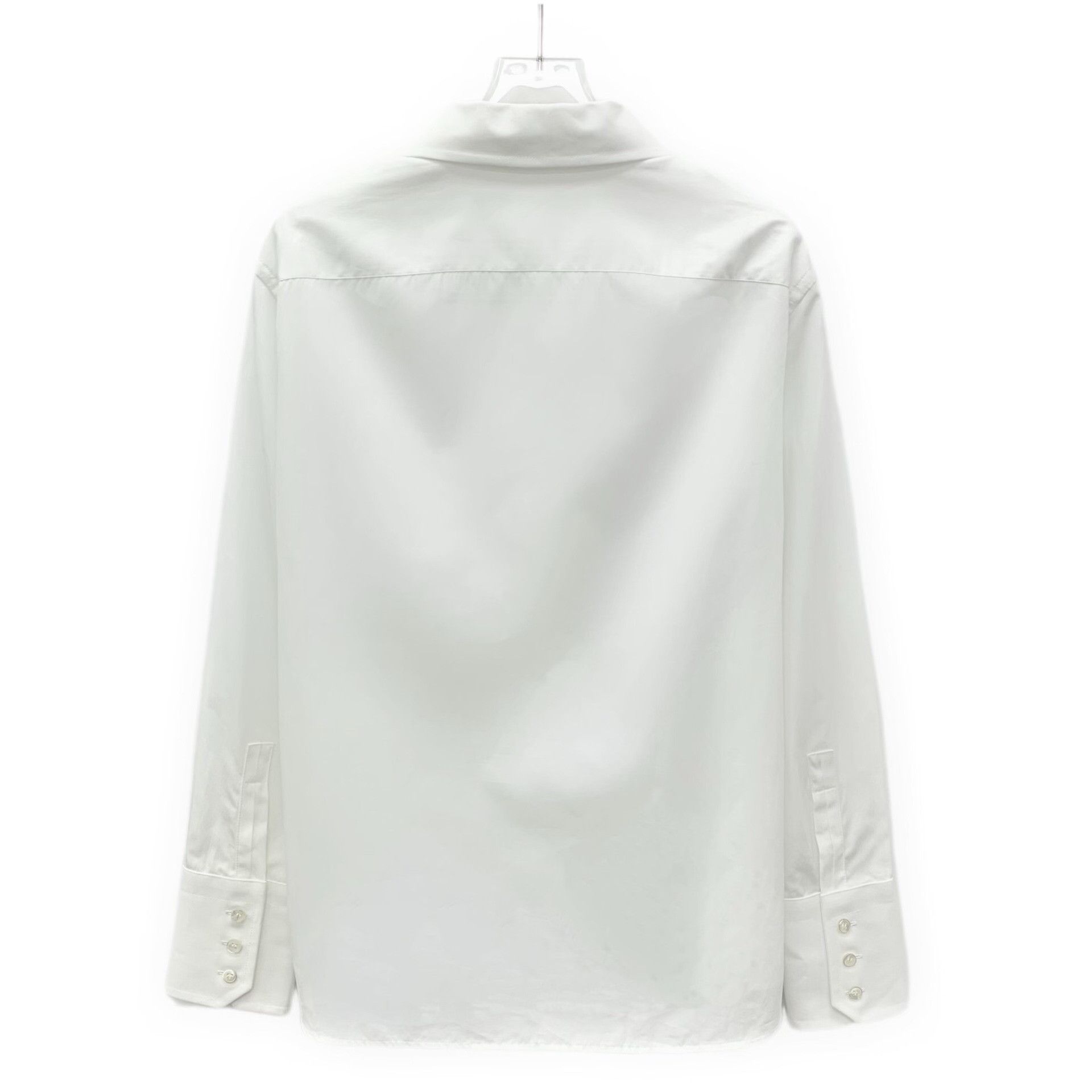 Saint Laurent Paris Saint Laurent White Cotton Long Sleeve Shirt S Size US S / EU 44-46 / 1 - 3 Thumbnail