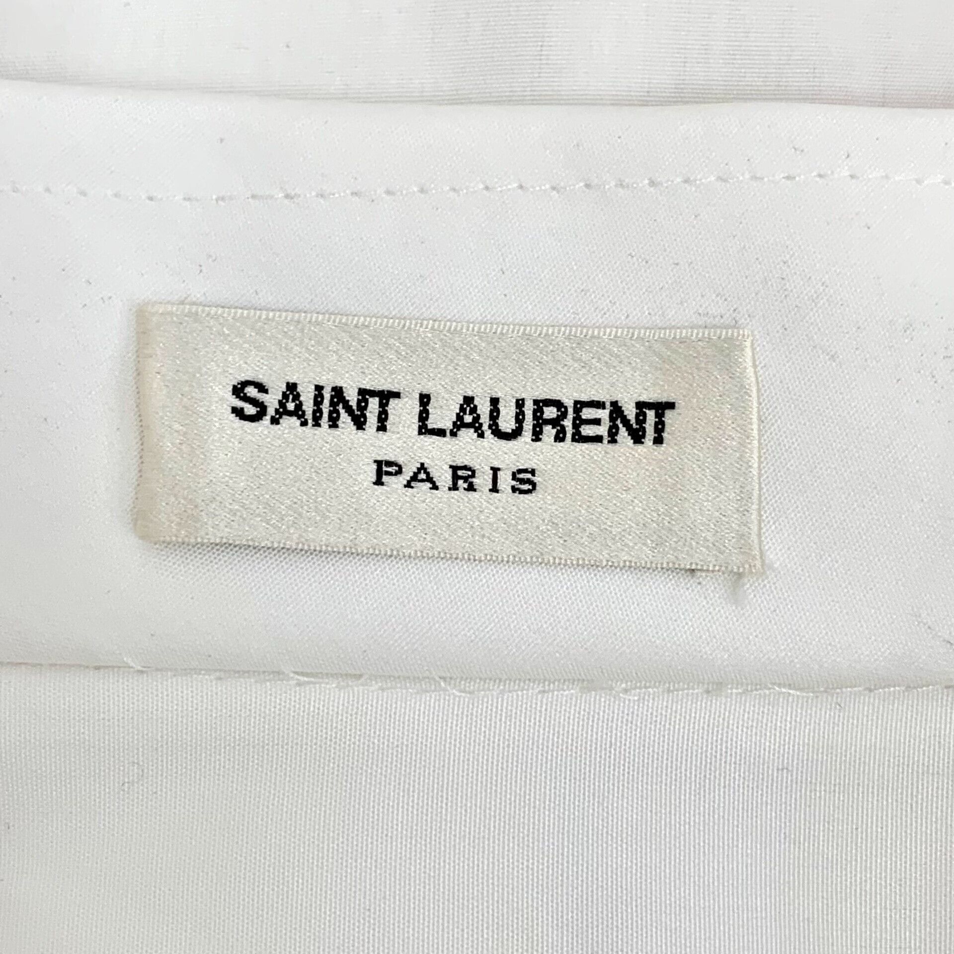 Saint Laurent Paris Saint Laurent White Cotton Long Sleeve Shirt S Size US S / EU 44-46 / 1 - 6 Thumbnail