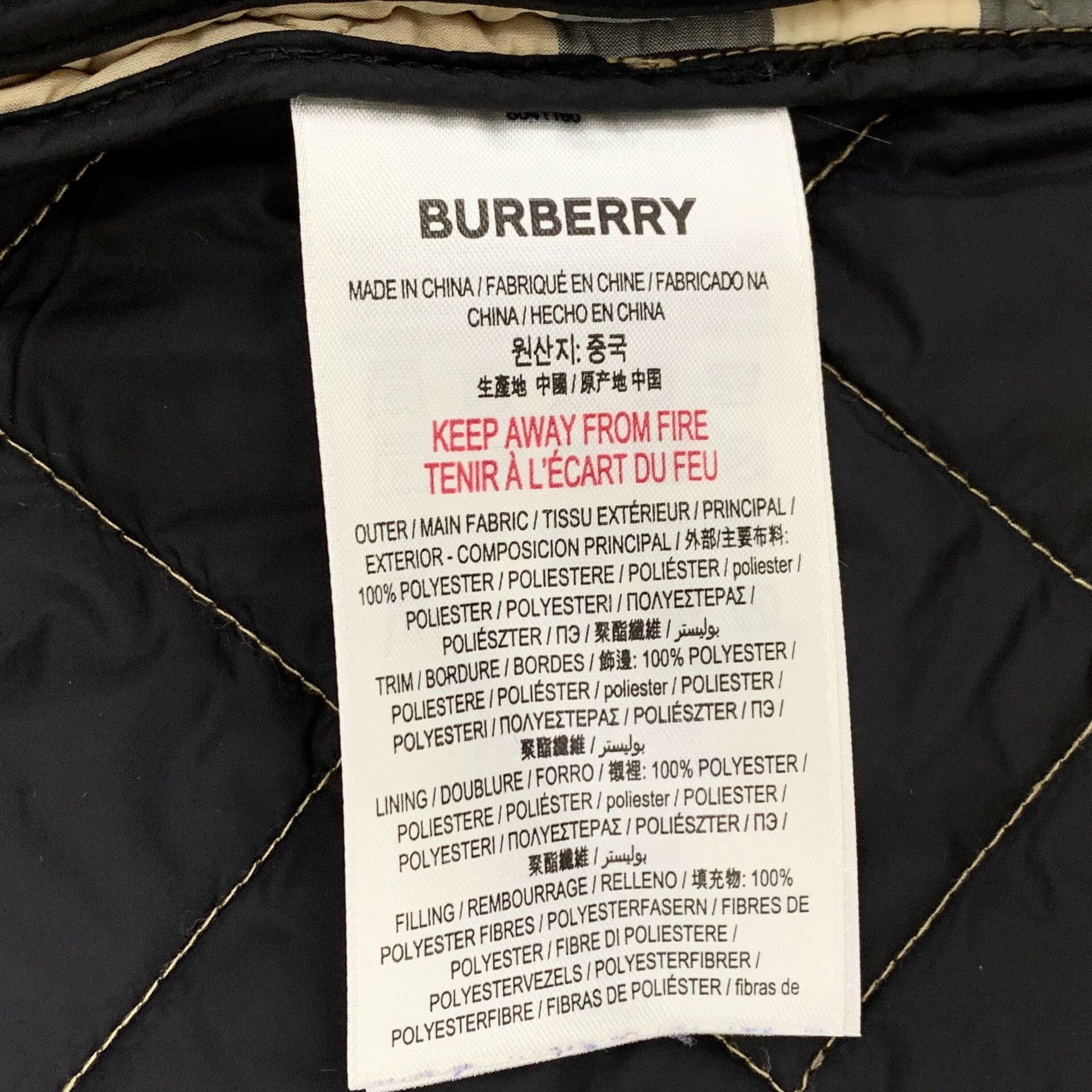 Burberry Burberry Check Quilted Contrast Collar Jacket 6Y Size US XXS / EU 40 - 9 Thumbnail