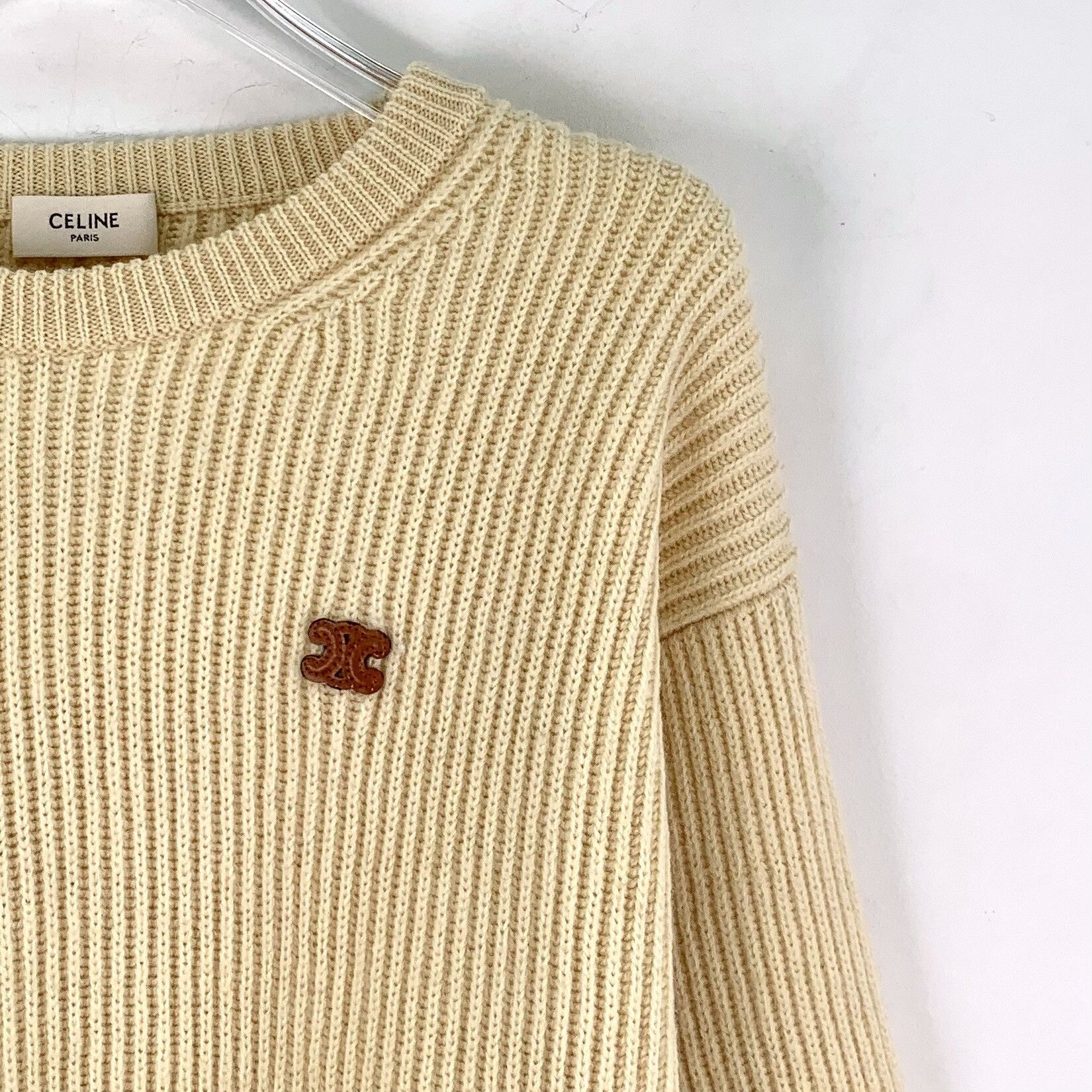 Celine Celine Triomphe Patch Wool Knit Sweater Size M Size M / US 6-8 / IT 42-44 - 4 Thumbnail