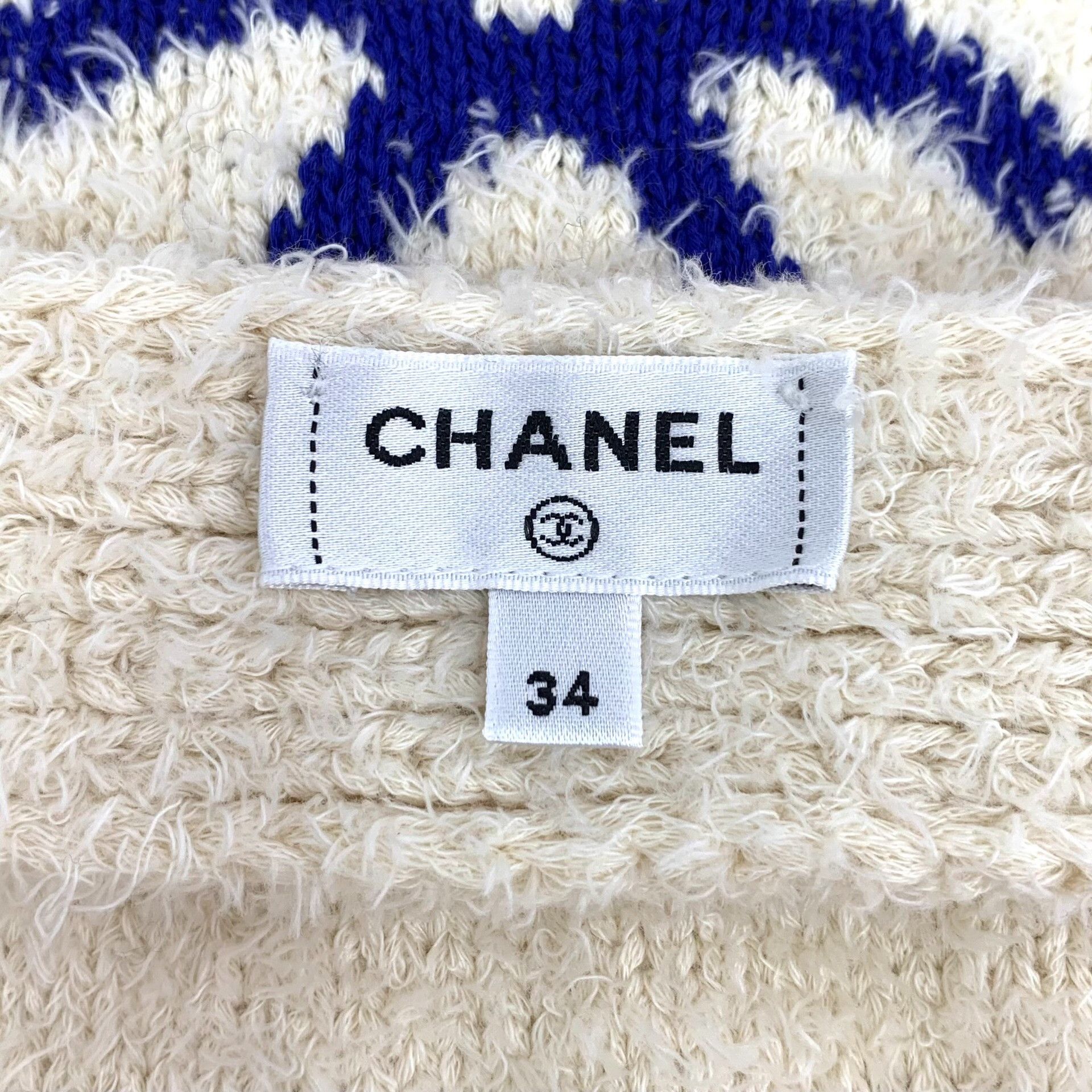 Chanel Chanel Logo Intarsia Belted Cardigan FR 34 Size XS / US 0-2 / IT 36-38 - 7 Thumbnail