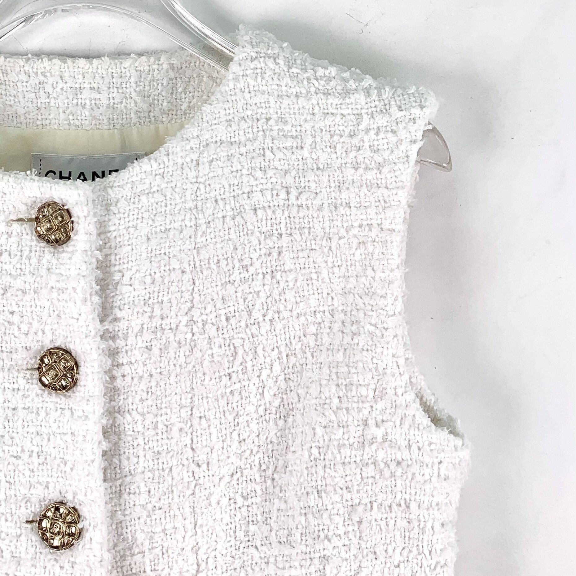 Chanel Chanel Cotton Tweed Button Up Vest 36 Size XS / US 0-2 / IT 36-38 - 4 Thumbnail
