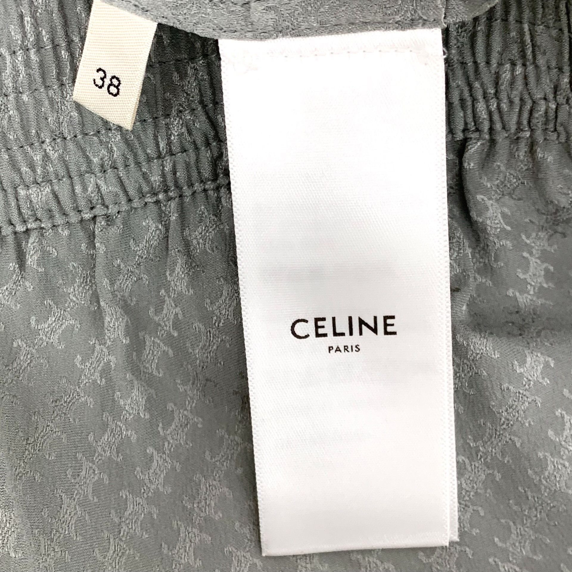 Celine Celine Triomphe Monogram Silk Shorts FR 38 Size 27" / US 4 / IT 40 - 7 Thumbnail