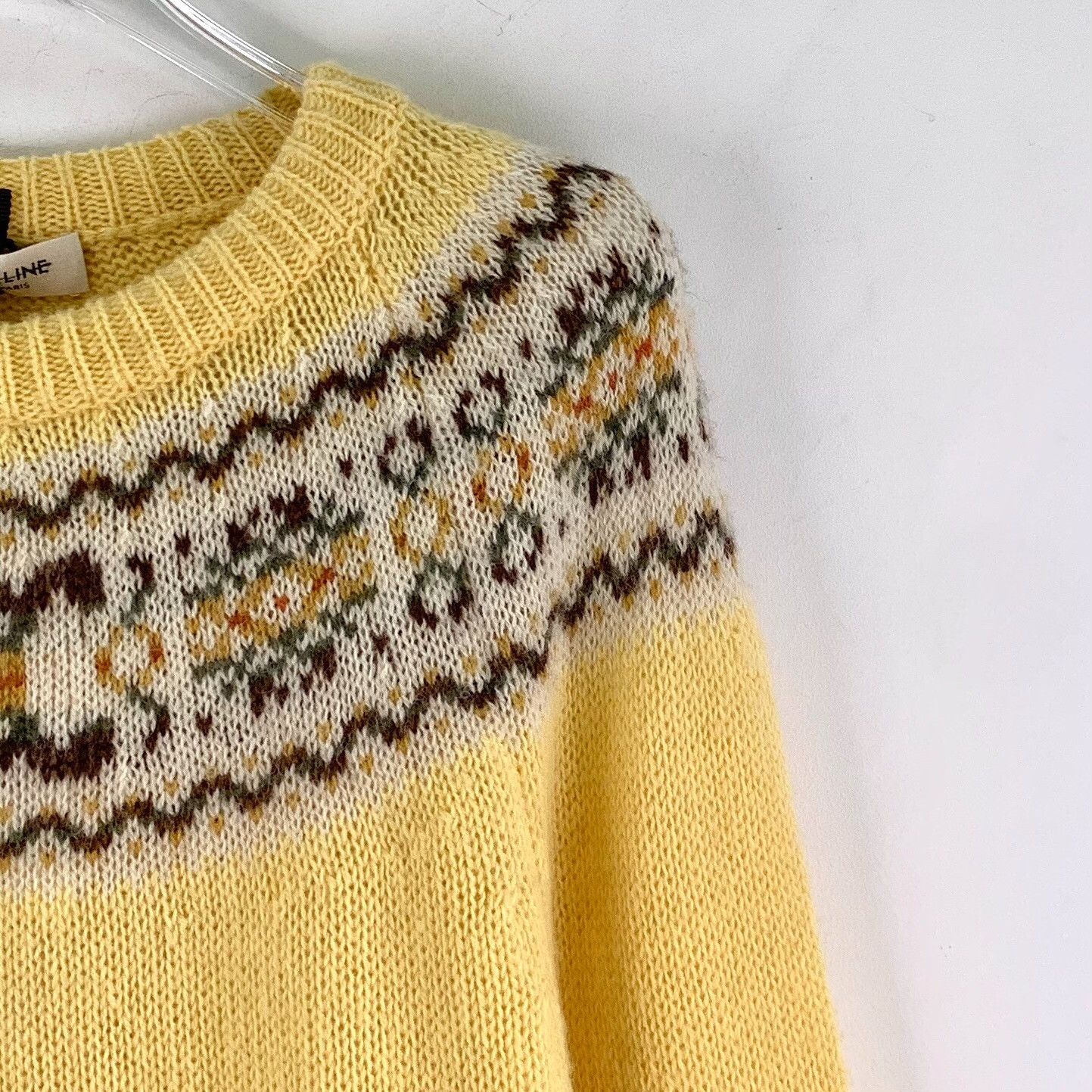 Celine Celine Triomphe Fair Isle Wool Sweater S Size US S / EU 44-46 / 1 - 4 Thumbnail
