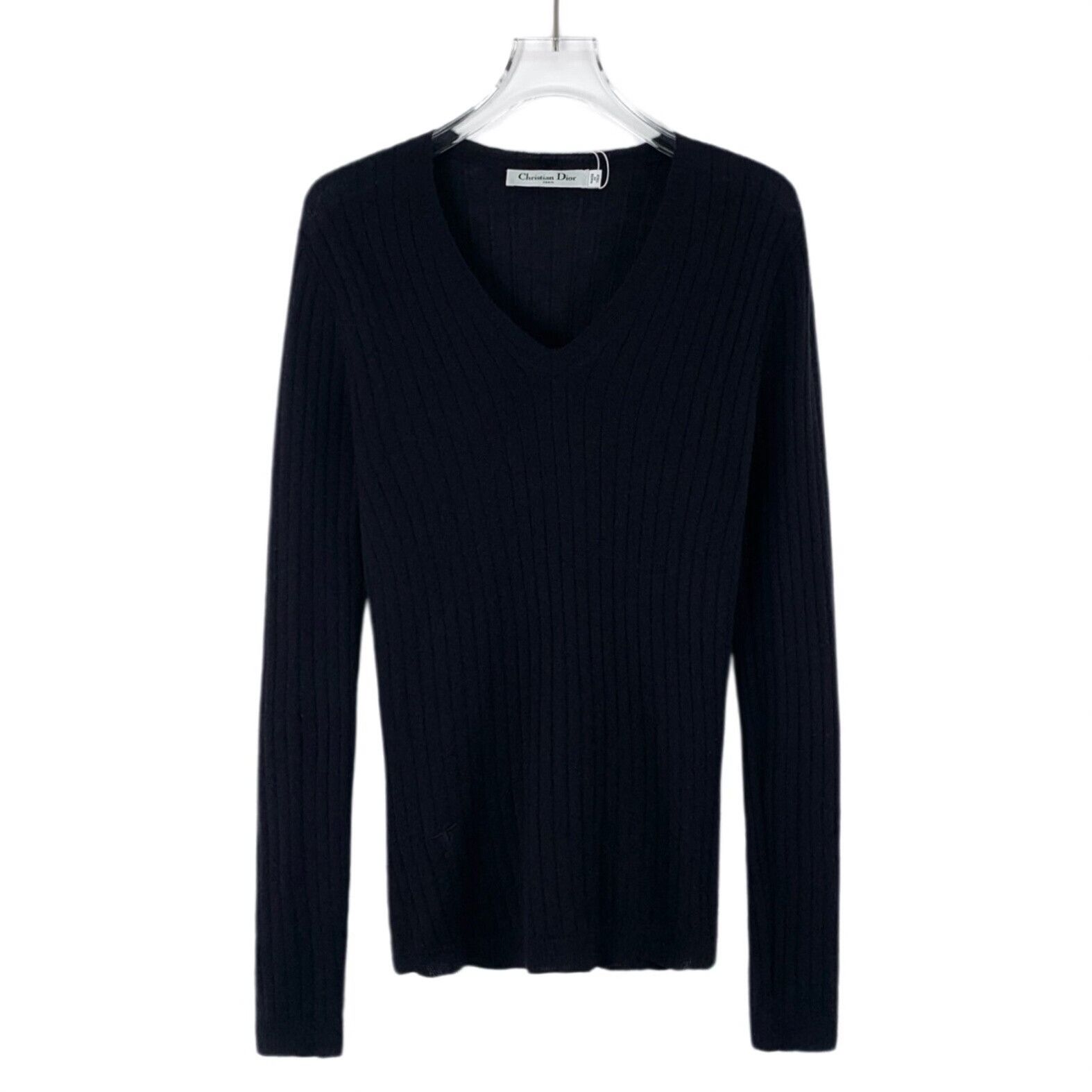 Dior Dior Ribbed Cashmere Silk V-Neck Sweater 40 Size M / US 6-8 / IT 42-44 - 2 Thumbnail
