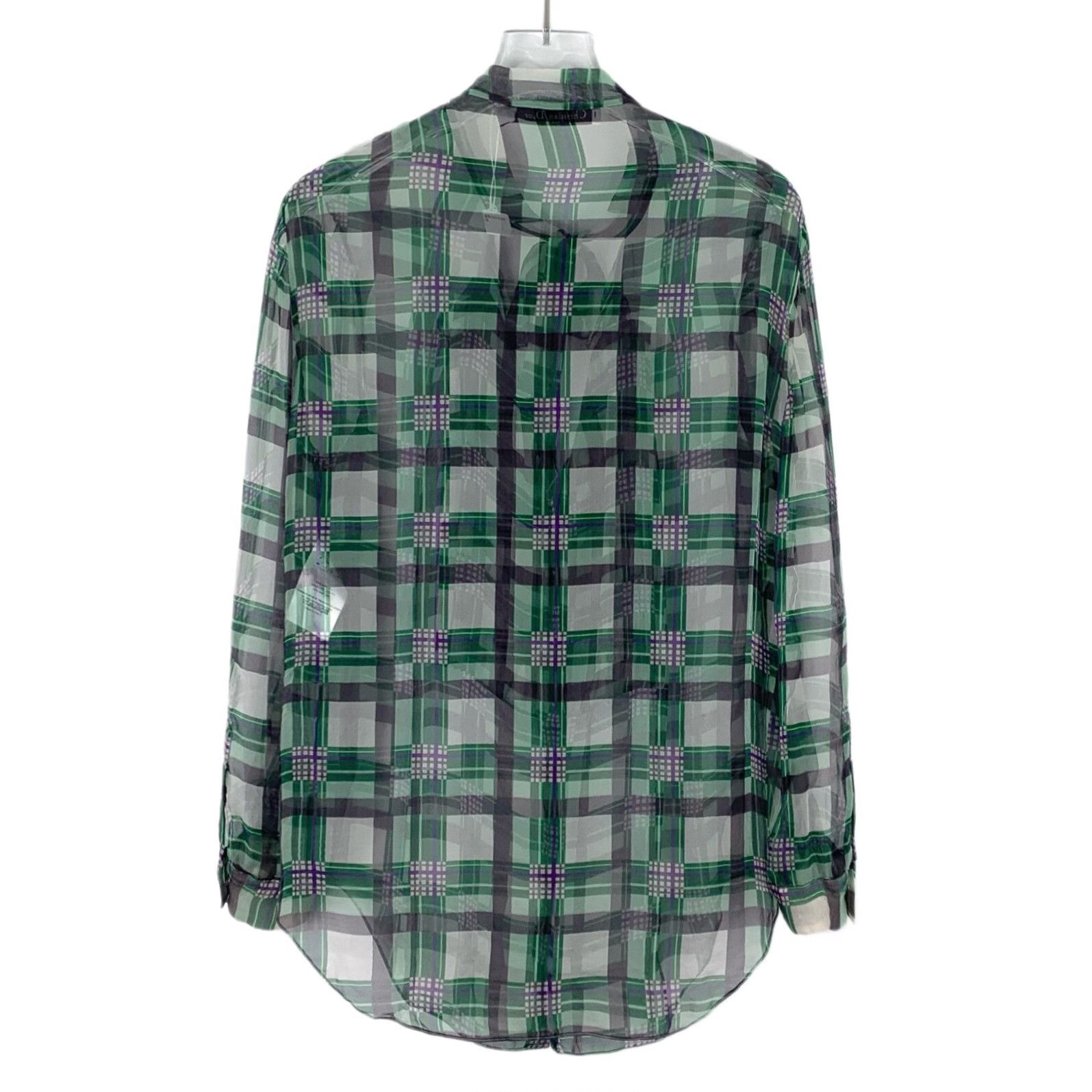 Dior Dior Plaid Silk Ruffle Bow Blouse FR 38 Size S / US 4 / IT 40 - 3 Thumbnail