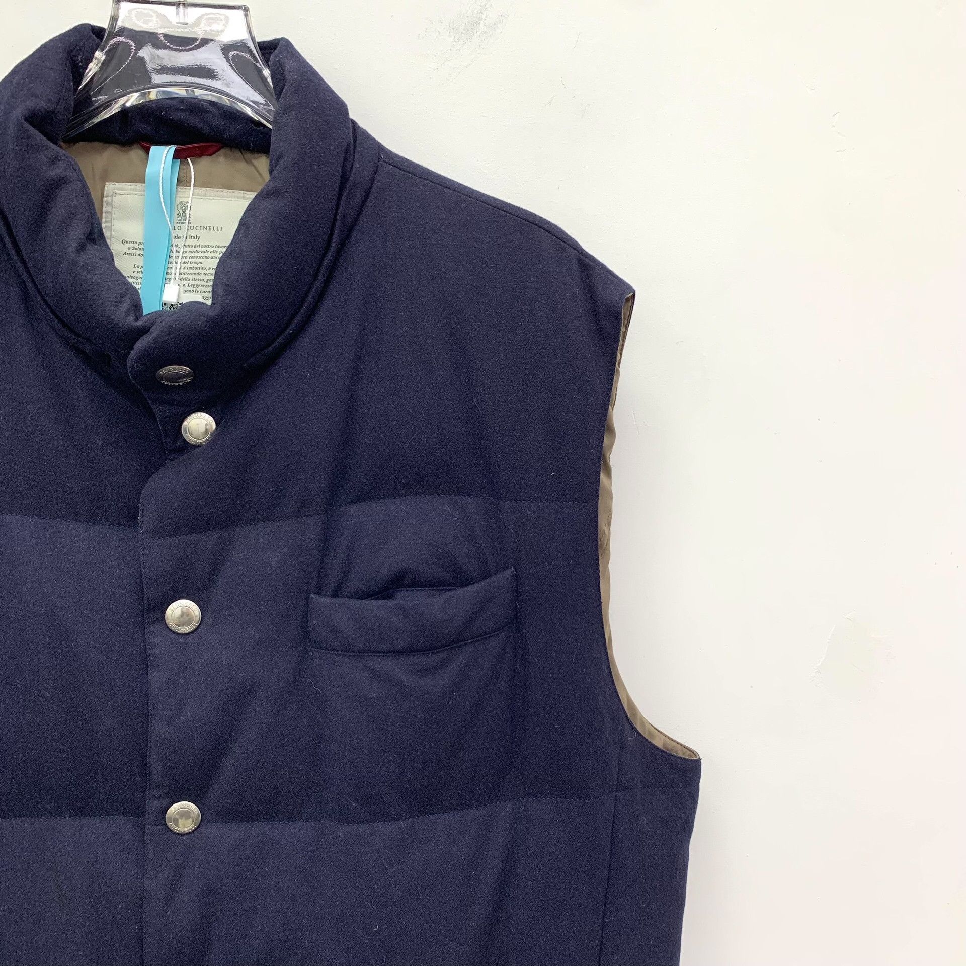 Brunello Cucinelli Brunello Cucinelli Wool Blend Down Vest XL Size US XL / EU 56 / 4 - 4 Thumbnail