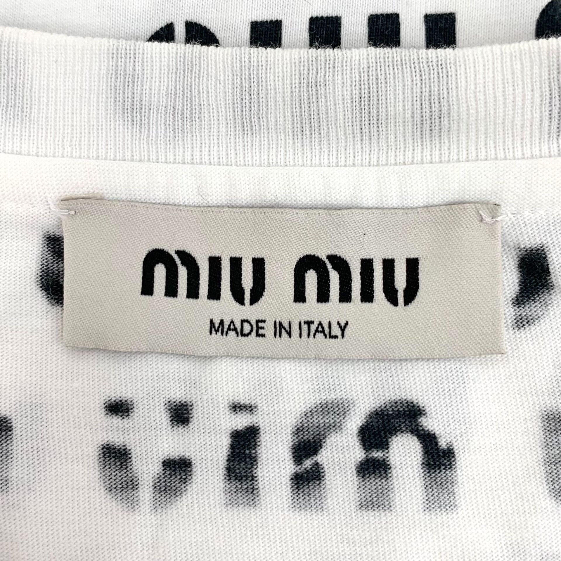 Miu Miu Miu Miu All-Over Logo Print T-Shirt XS Size XS / US 0-2 / IT 36-38 - 6 Thumbnail