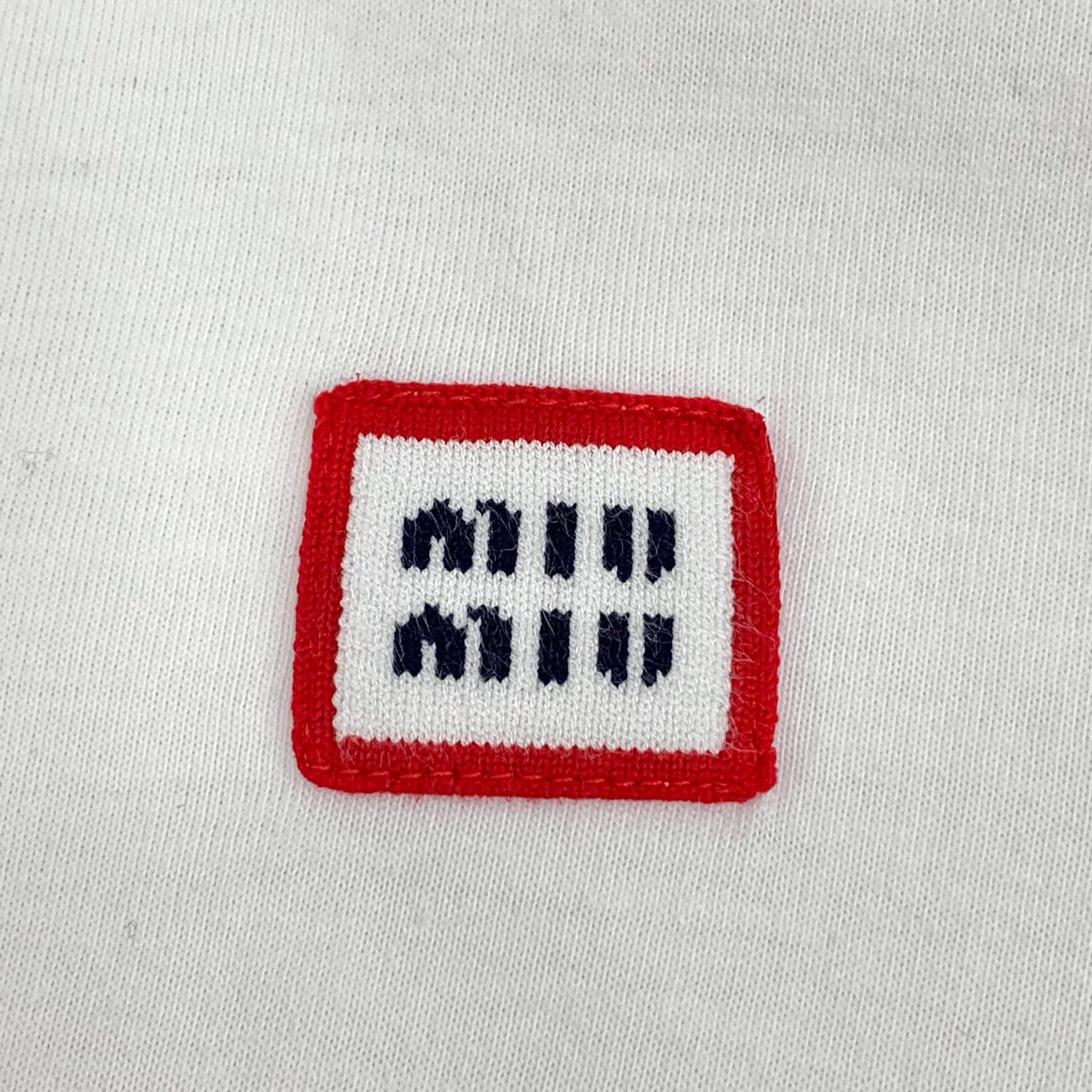 Miu Miu Miu Miu Logo Patch Ringer T-Shirt Size M Size M / US 6-8 / IT 42-44 - 6 Thumbnail