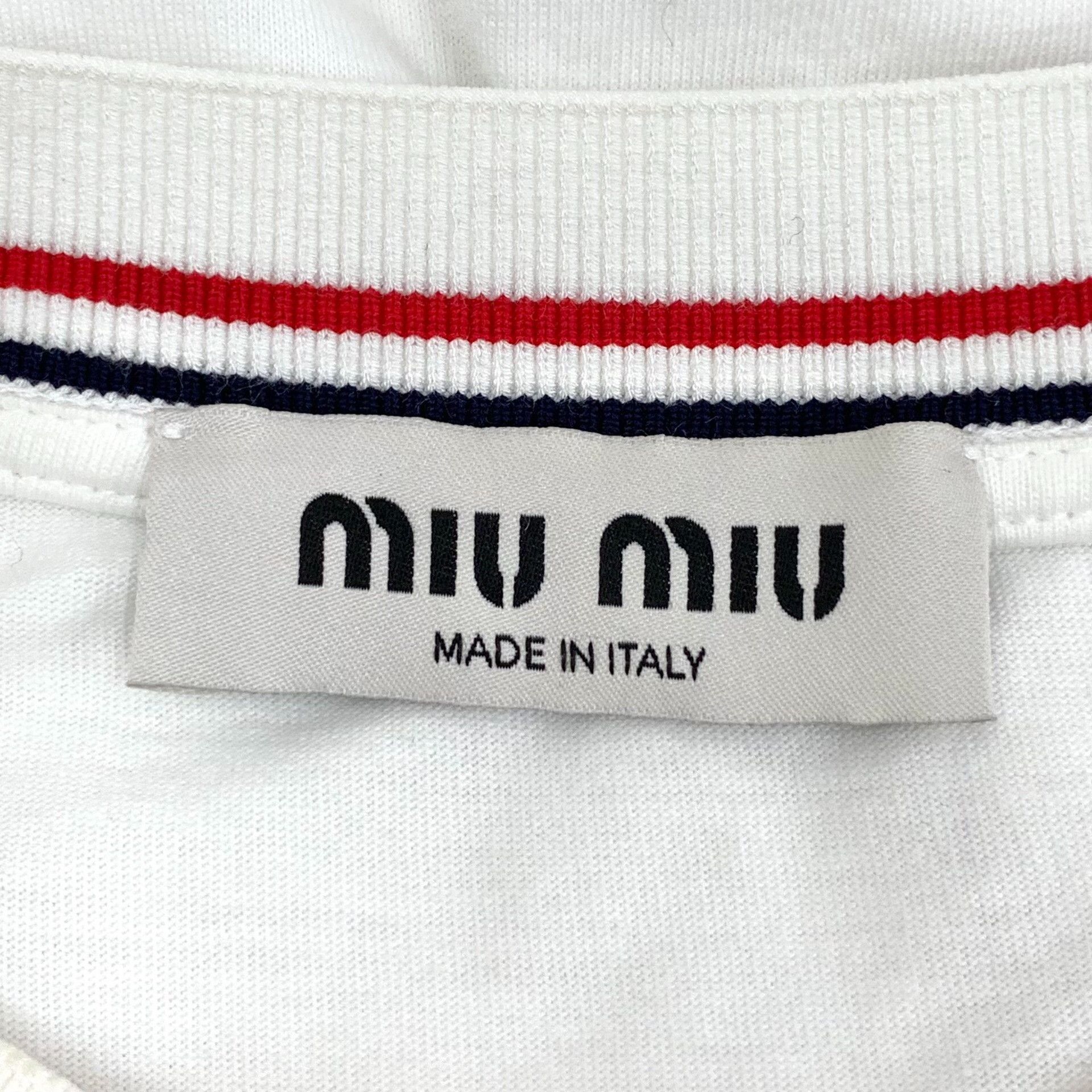 Miu Miu Miu Miu Logo Patch Ringer T-Shirt Size M Size M / US 6-8 / IT 42-44 - 7 Thumbnail