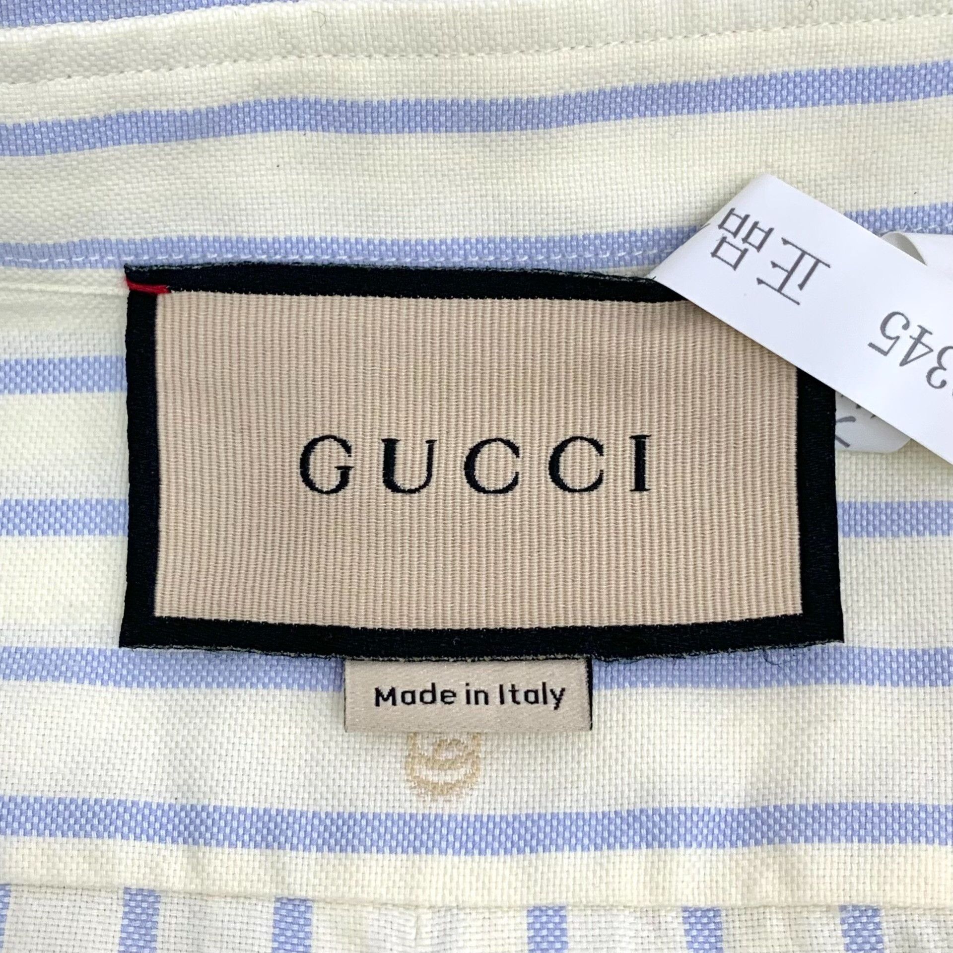 Gucci Gucci Striped GG Logo Short Sleeve Shirt 39 Size US M / EU 48-50 / 2 - 6 Thumbnail
