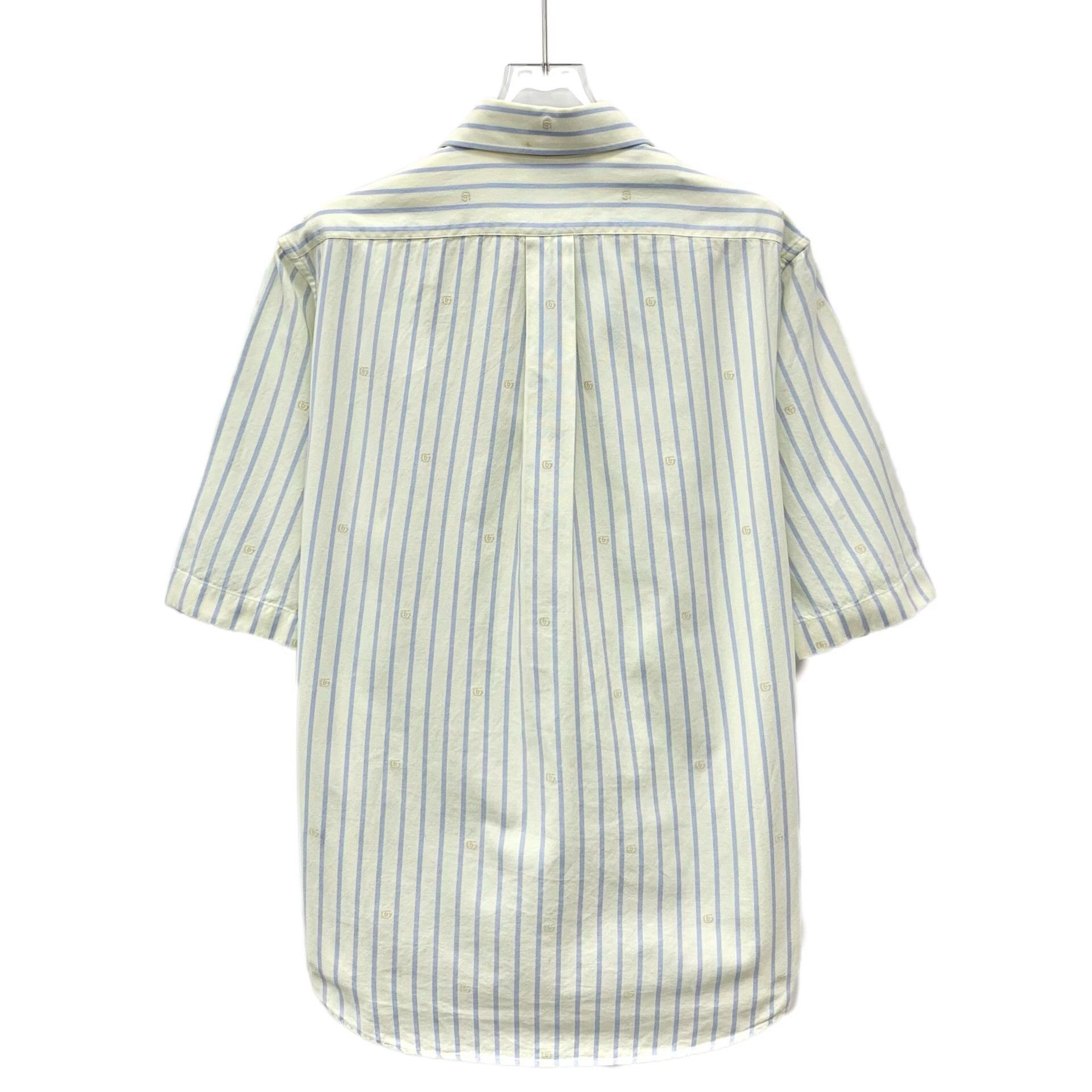 Gucci Gucci Striped GG Logo Short Sleeve Shirt 39 Size US M / EU 48-50 / 2 - 3 Thumbnail