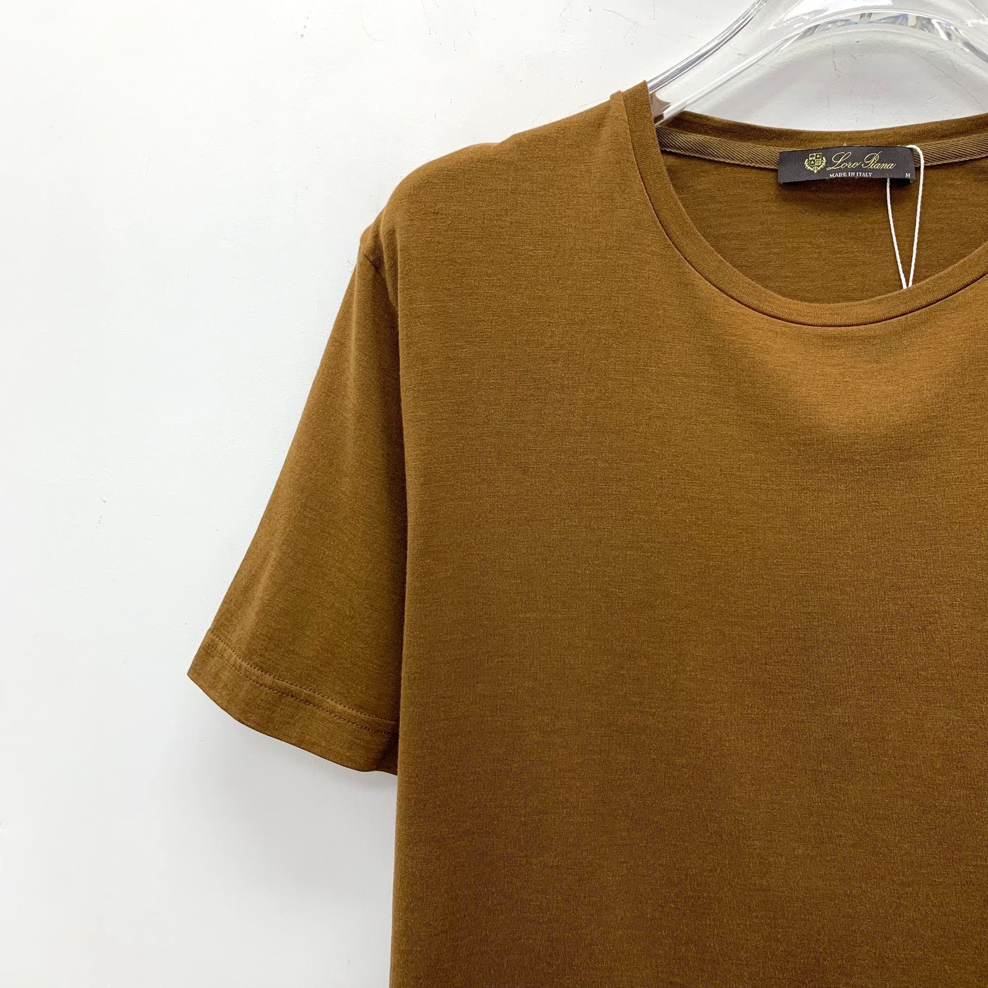 Loro Piana Loro Piana Brown Silk Blend T-Shirt Size M Size US M / EU 48-50 / 2 - 4 Thumbnail