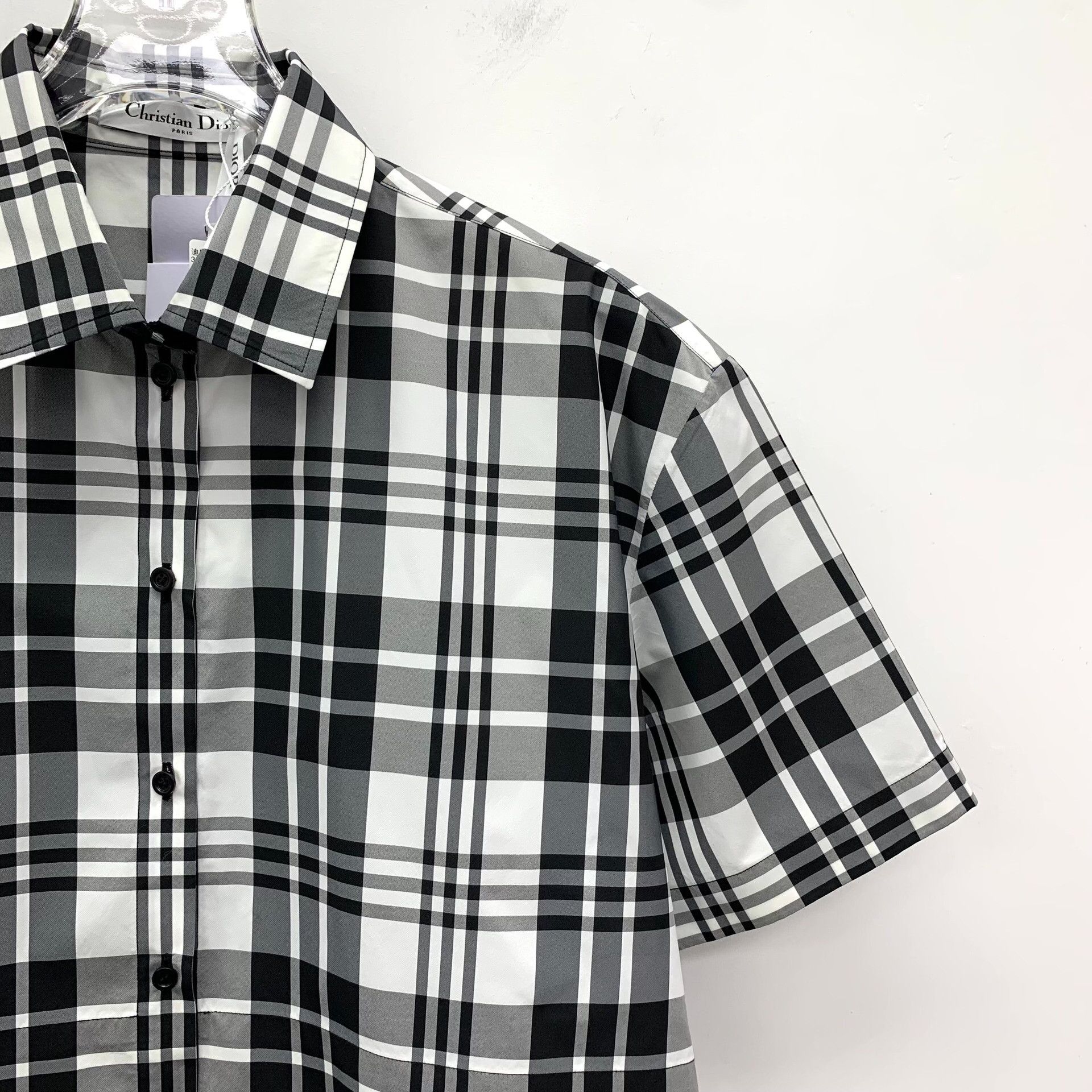 Dior Dior Bee Logo Plaid Check Short Sleeve Shirt FR 34 Size XS / US 0-2 / IT 36-38 - 4 Thumbnail
