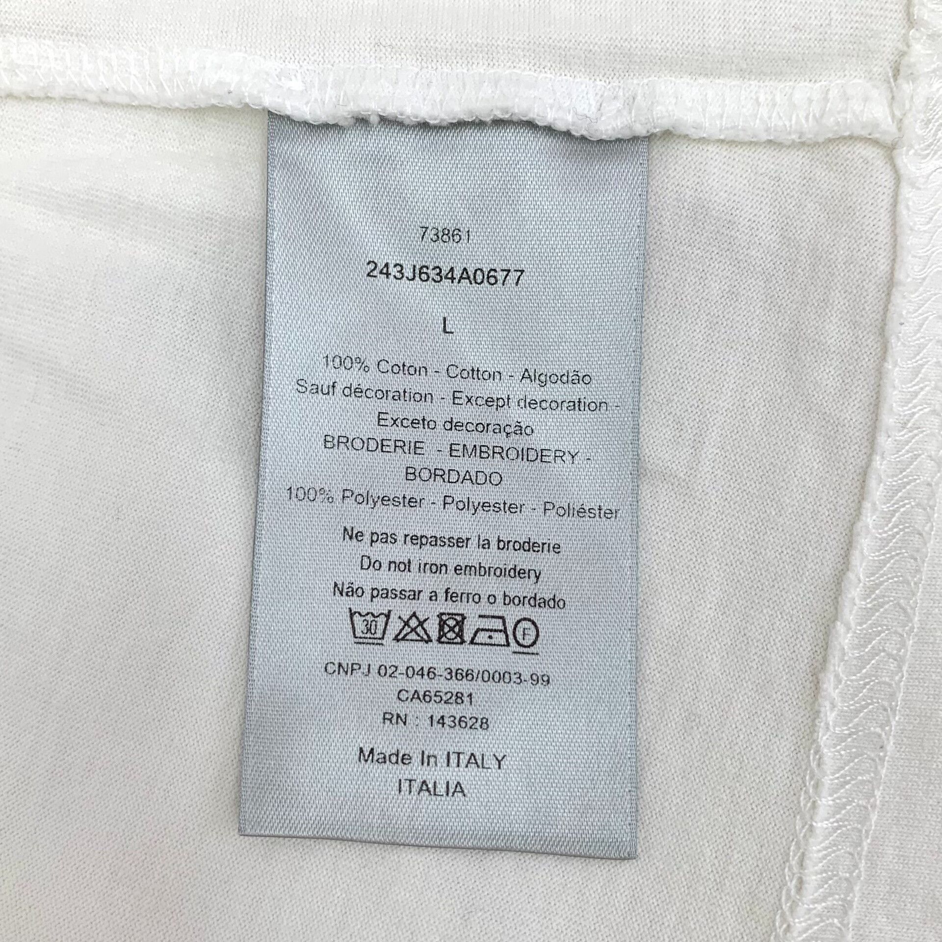 Dior Dior 1947 Embroidered Pocket T-Shirt Size L Size US L / EU 52-54 / 3 - 8 Thumbnail