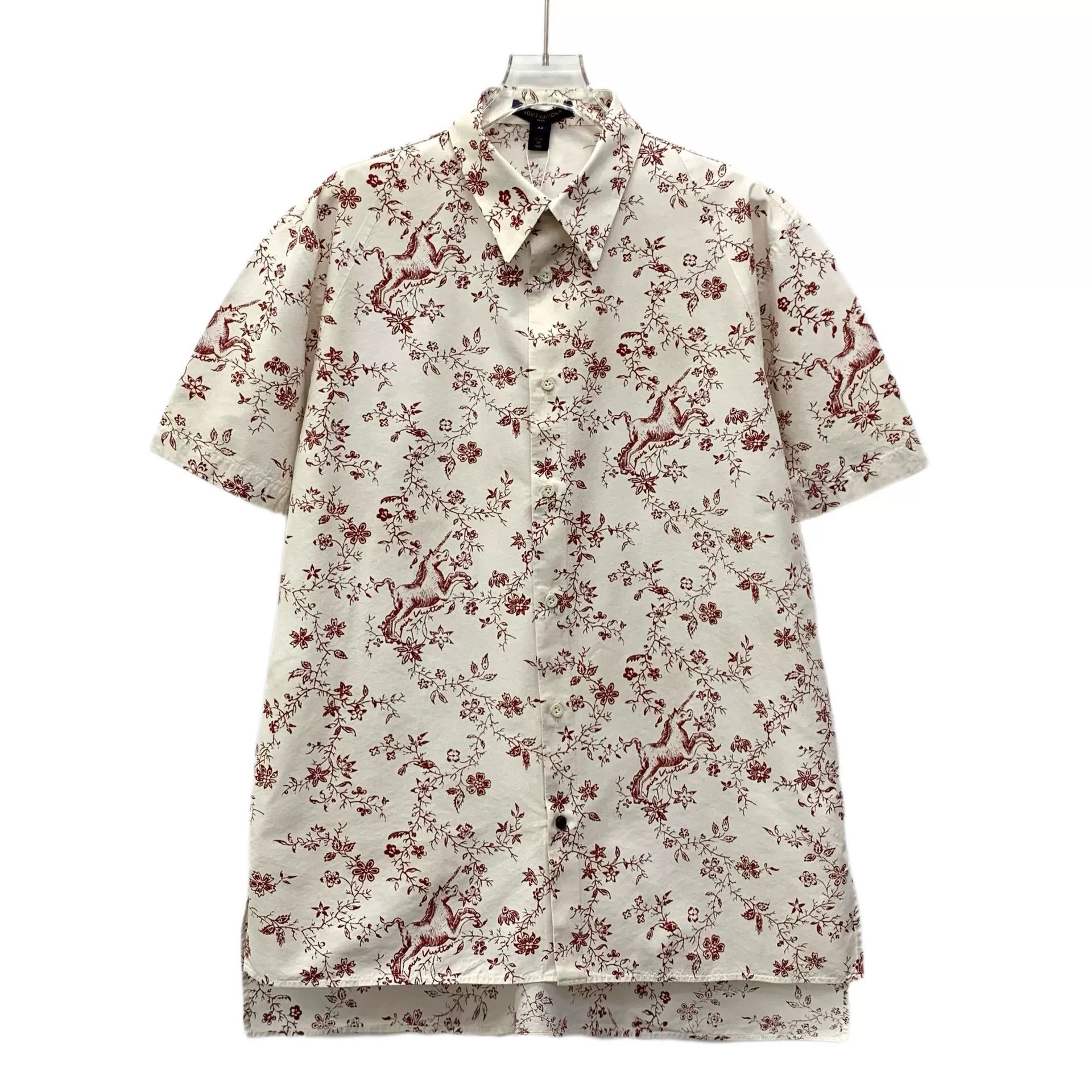 Louis Vuitton Louis Vuitton Floral Unicorn Silk Blend Shirt 42 Size US L / EU 52-54 / 3 - 2 Thumbnail