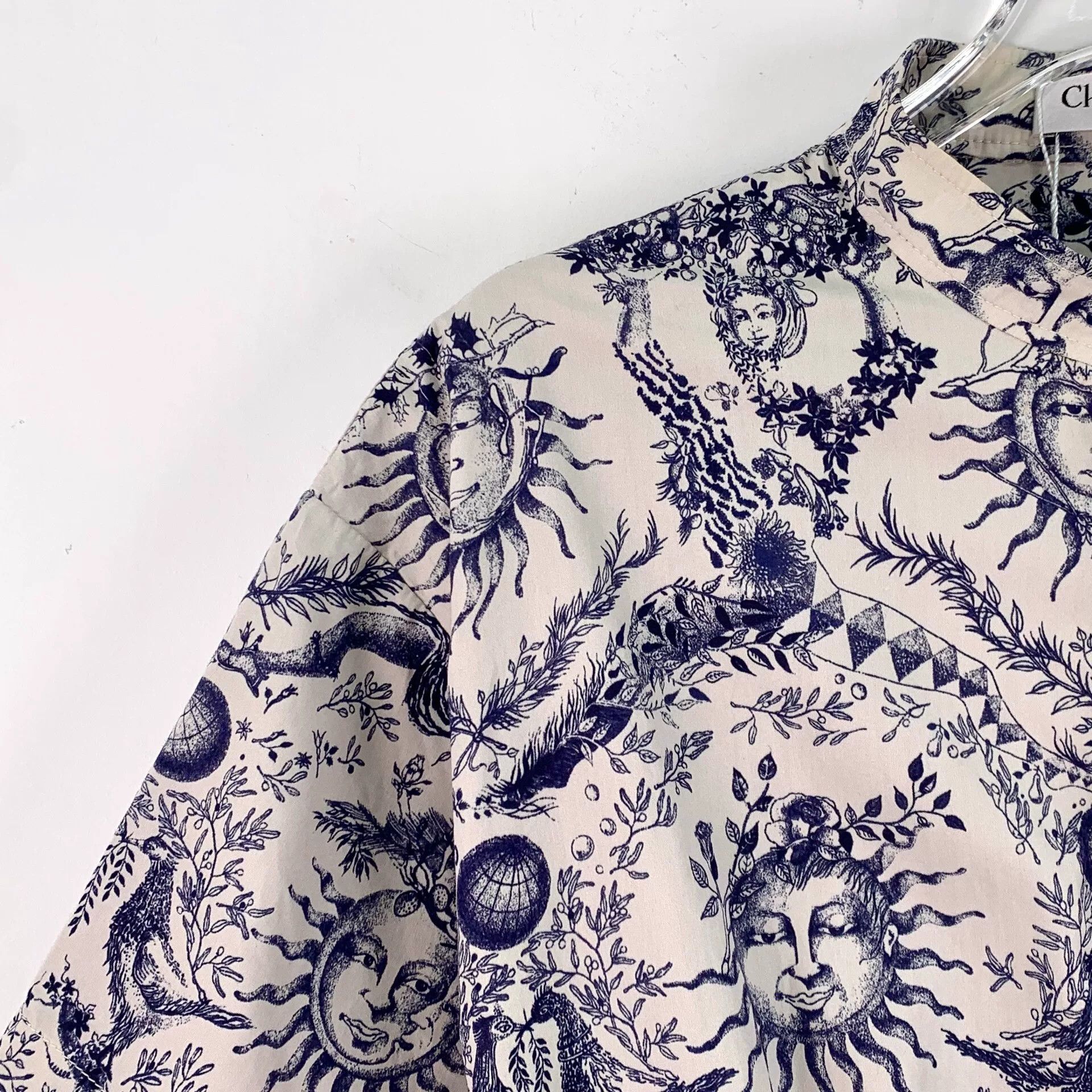 Dior Dior Printed Cotton Silk Belted Midi Dress 40 Size M / US 6-8 / IT 42-44 - 4 Thumbnail