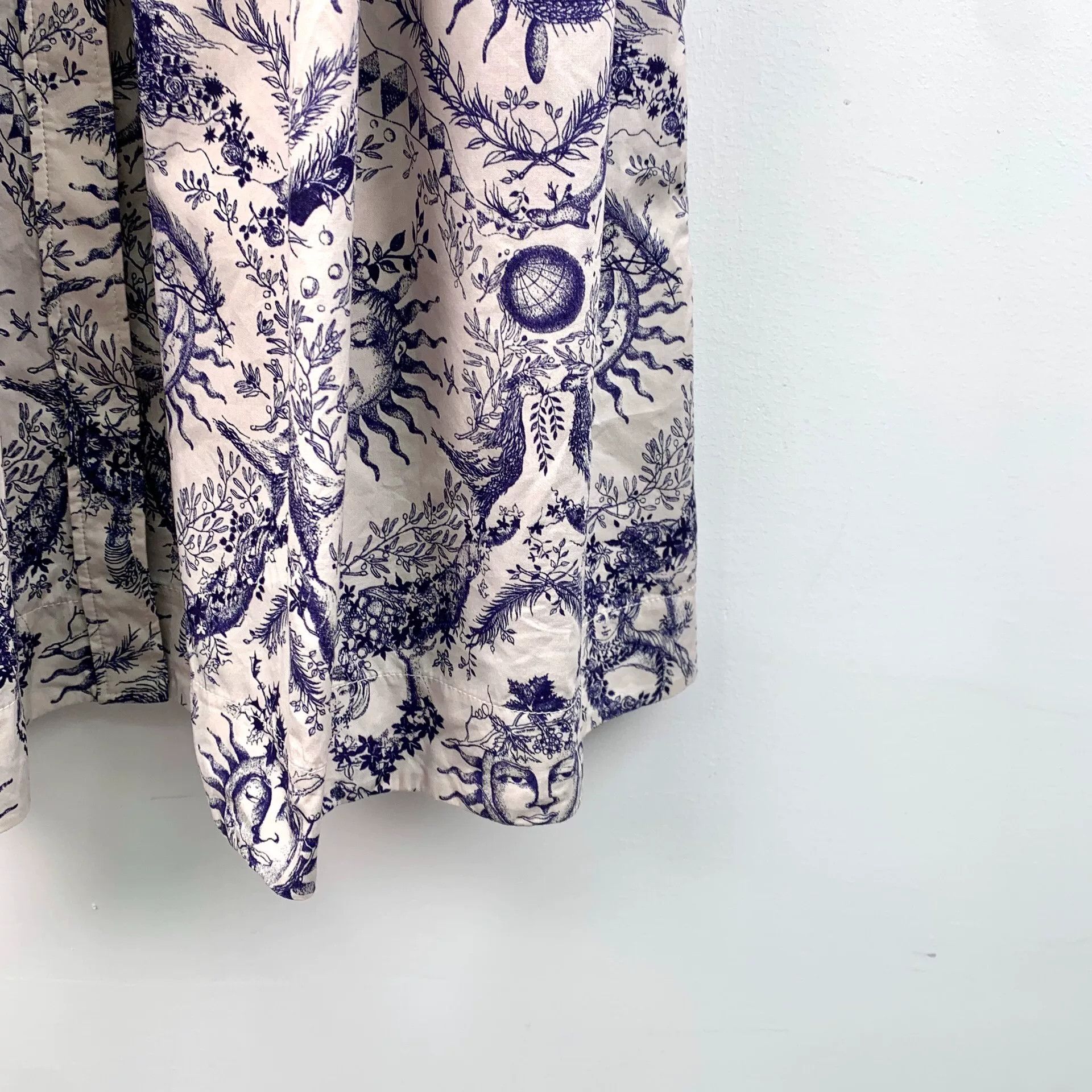 Dior Dior Printed Cotton Silk Belted Midi Dress 40 Size M / US 6-8 / IT 42-44 - 5 Thumbnail