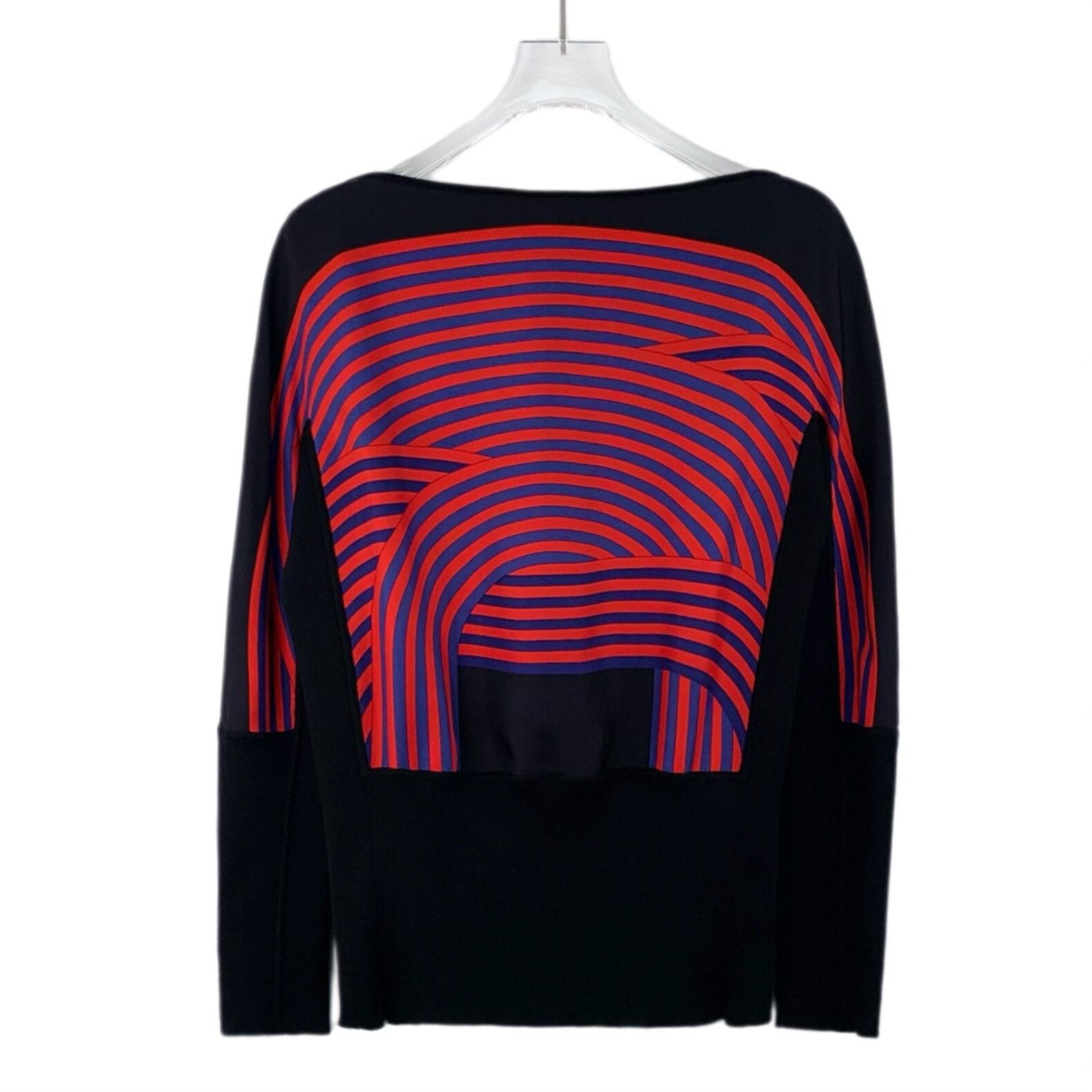 Hermes Hermes Striped Boat Neck Cashmere Silk Sweater 36 Size XS / US 0-2 / IT 36-38 - 3 Thumbnail