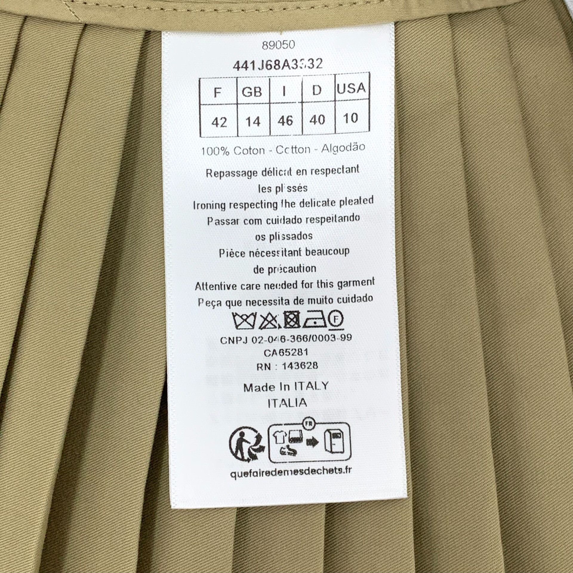 Dior Dior Pleated Cotton Mini Skirt FR 42 Size 30" / US 8 / IT 44 - 8 Thumbnail