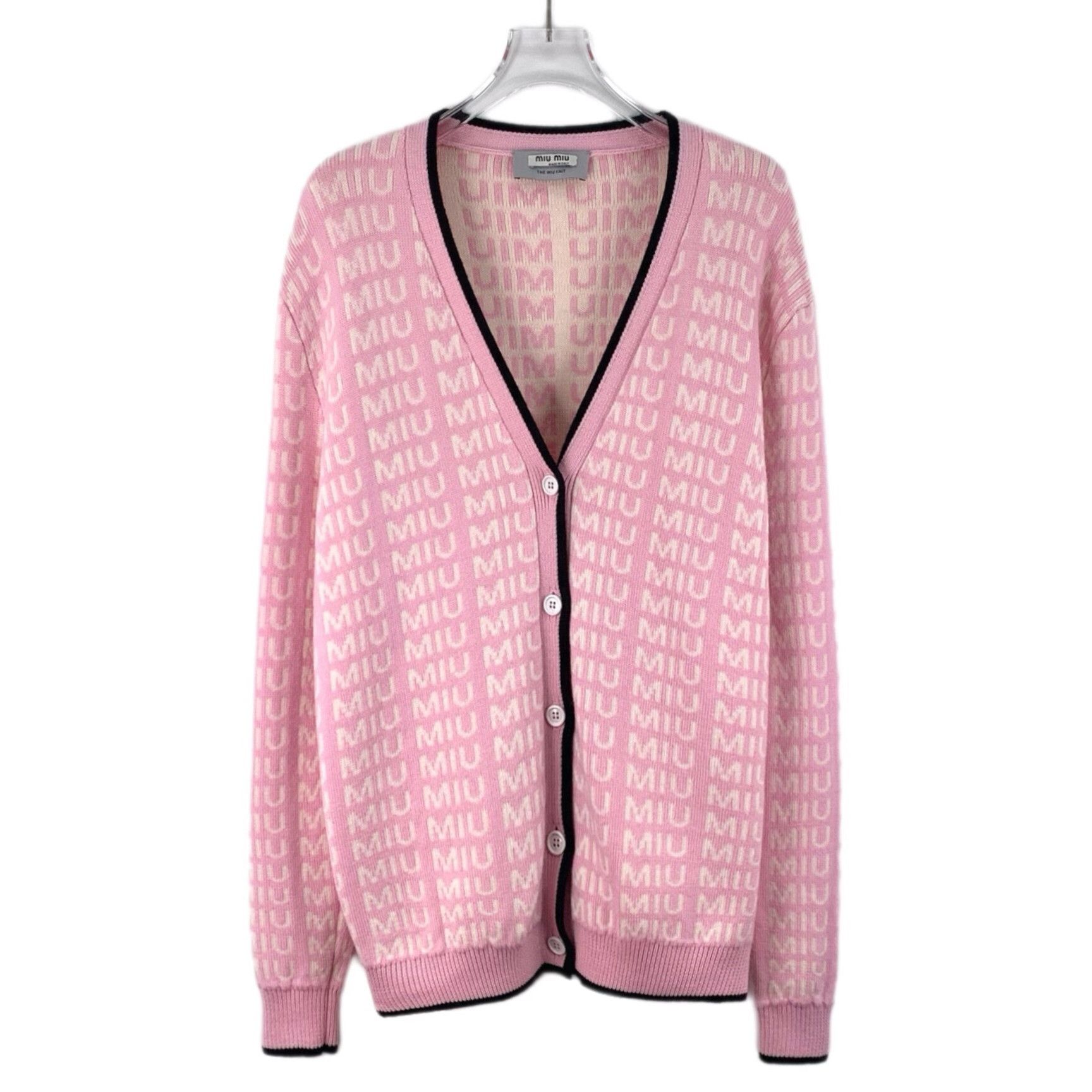 Miu Miu Miu Miu Logo Monogram Wool Cardigan IT 38 Size XS / US 0-2 / IT 36-38 - 2 Thumbnail