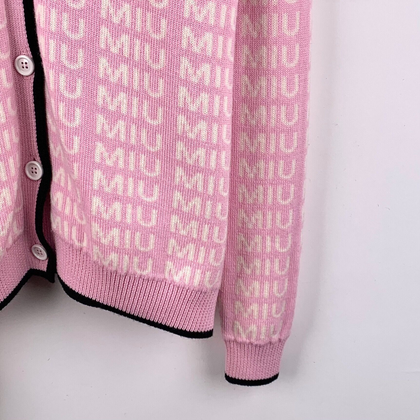 Miu Miu Miu Miu Logo Monogram Wool Cardigan IT 38 Size XS / US 0-2 / IT 36-38 - 5 Thumbnail