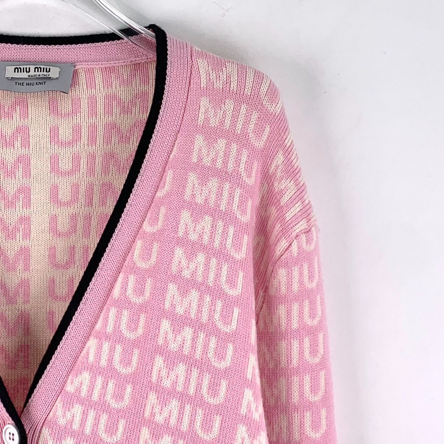 Miu Miu Miu Miu Logo Monogram Wool Cardigan IT 38 Size XS / US 0-2 / IT 36-38 - 4 Thumbnail