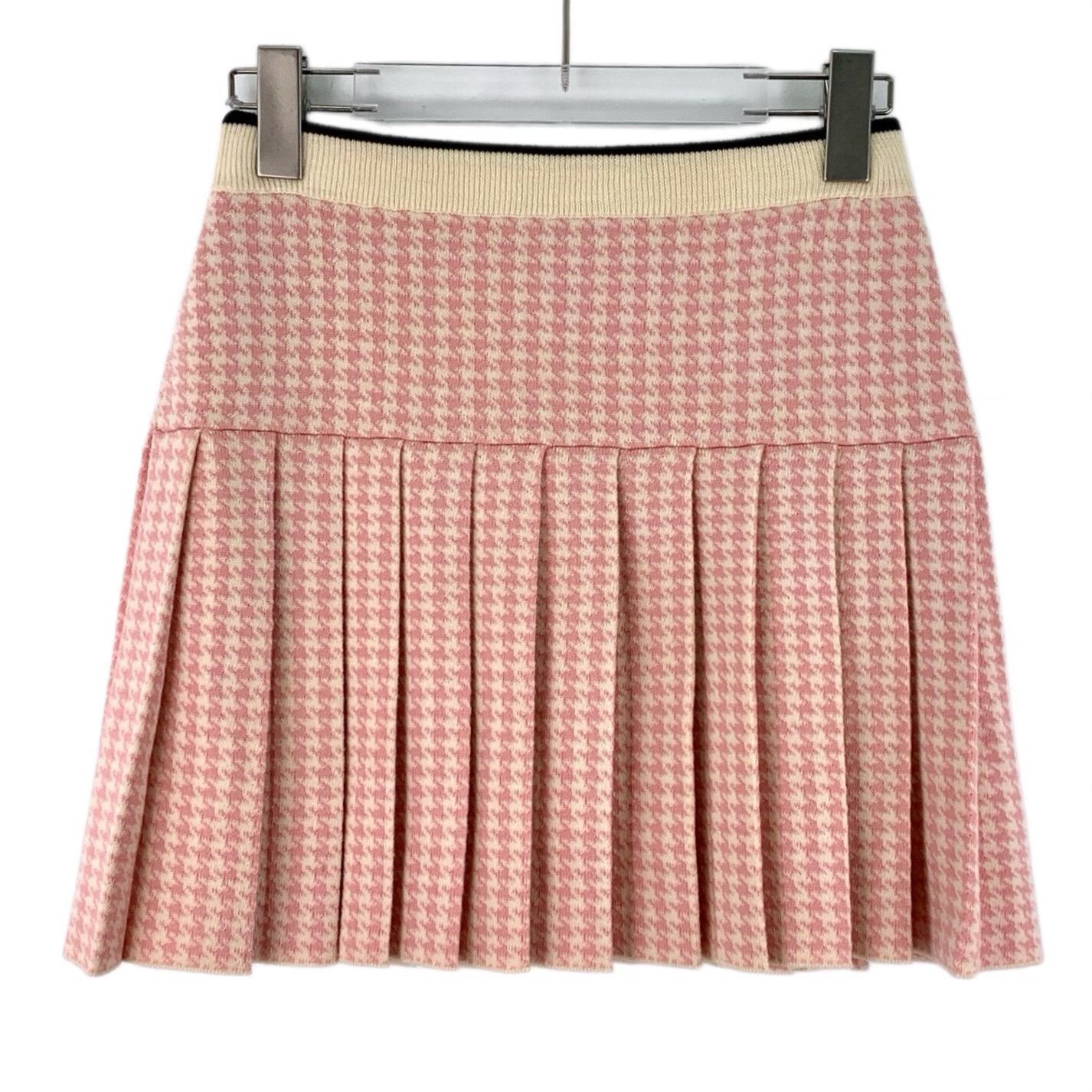 Miu Miu Miu Miu Houndstooth Pleated Mini Skirt 38 Size 26" / US 2 / IT 38 - 3 Thumbnail