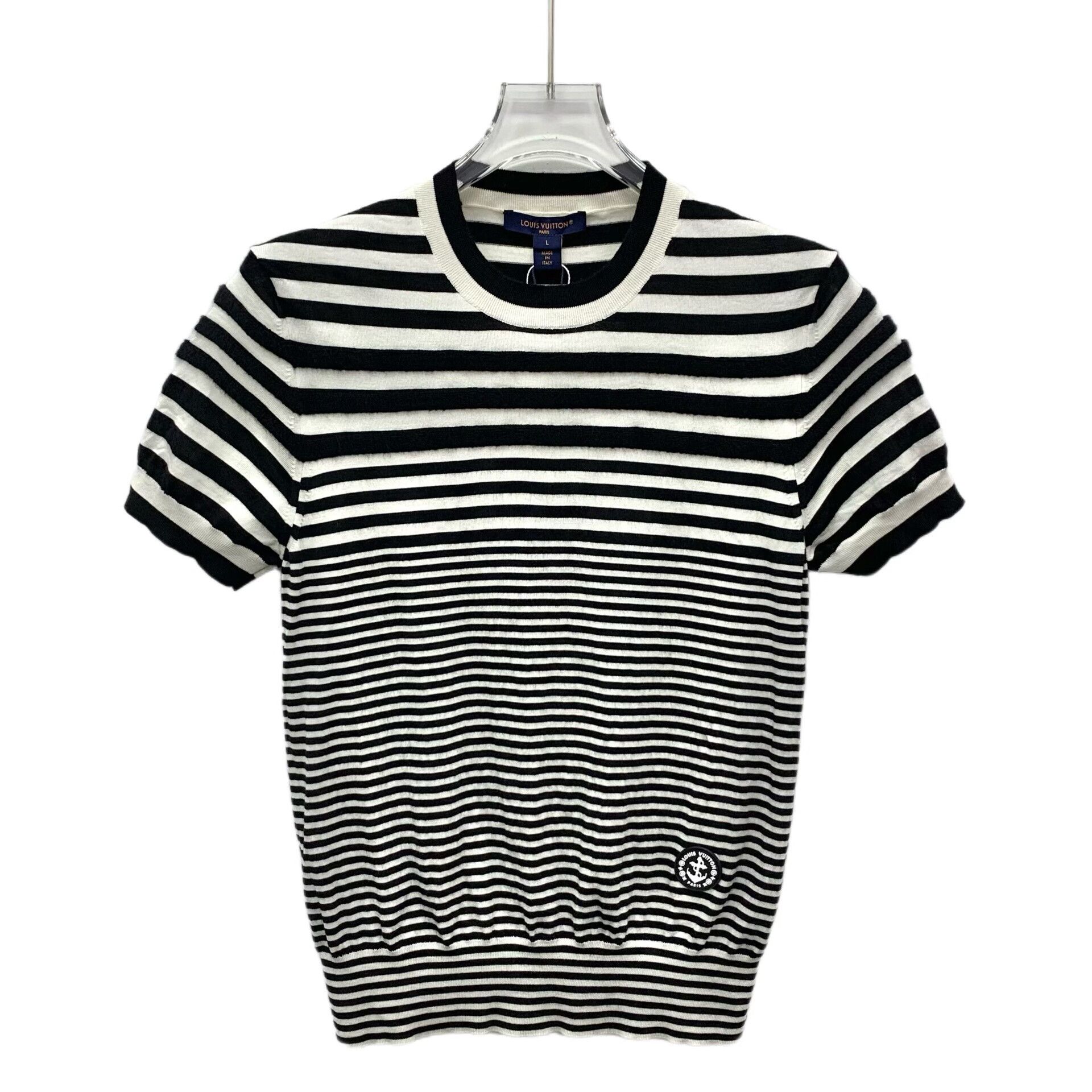 Louis Vuitton Louis Vuitton Striped Knit Short Sleeve Top L Size L / US 10 / IT 46 - 2 Thumbnail