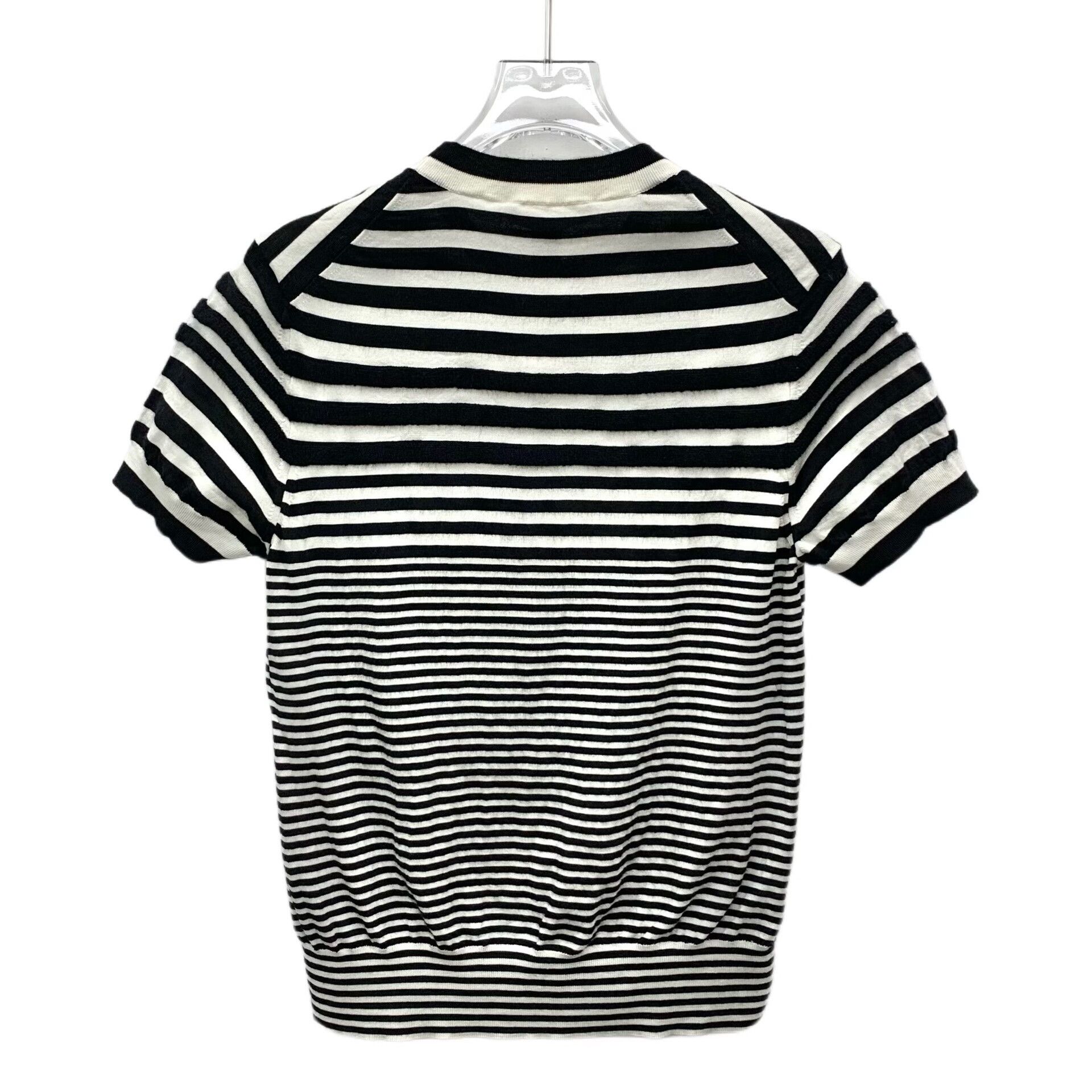 Louis Vuitton Louis Vuitton Striped Knit Short Sleeve Top L Size L / US 10 / IT 46 - 3 Thumbnail