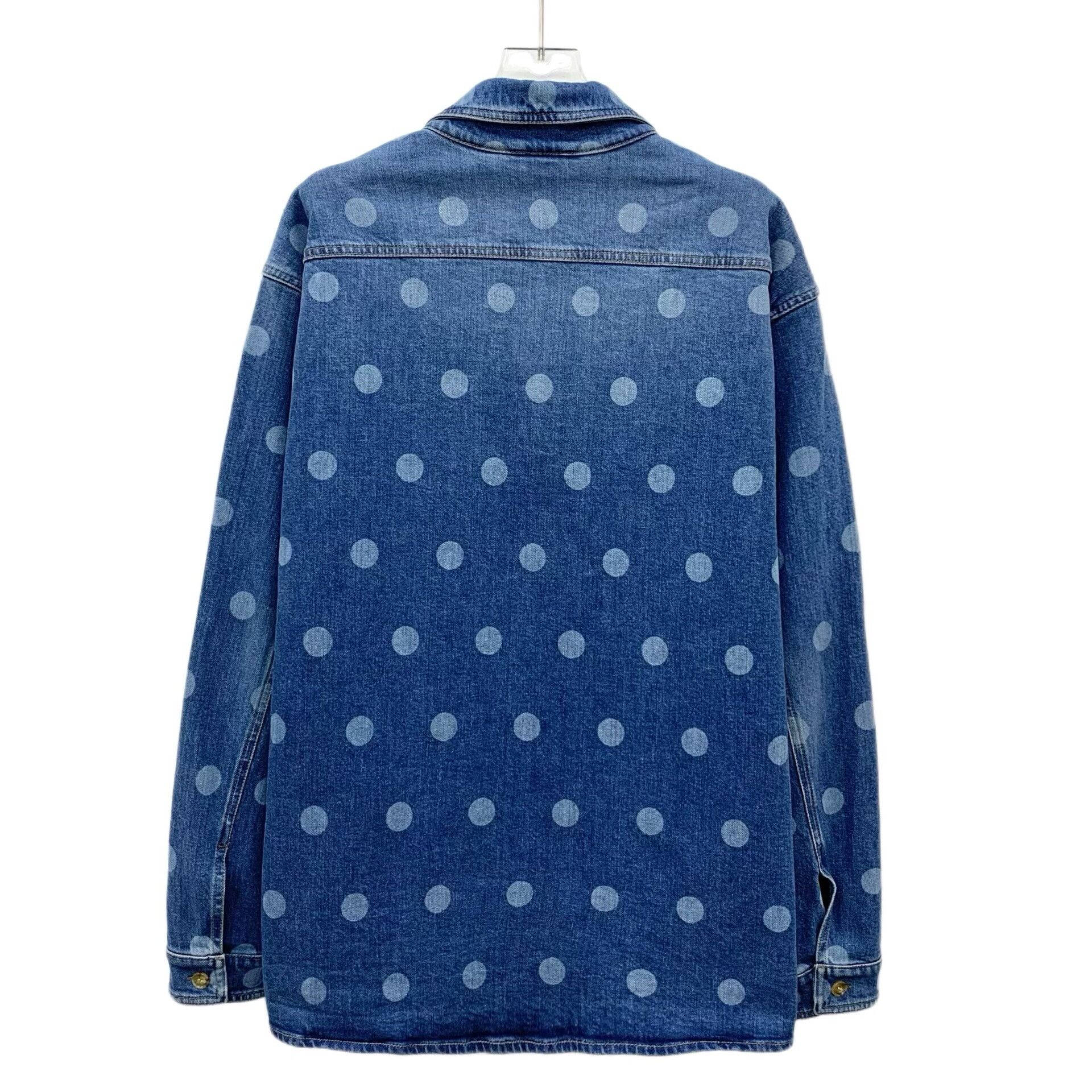 Burberry Burberry Polka Dot Denim Jacket Size L Size US L / EU 52-54 / 3 - 3 Thumbnail