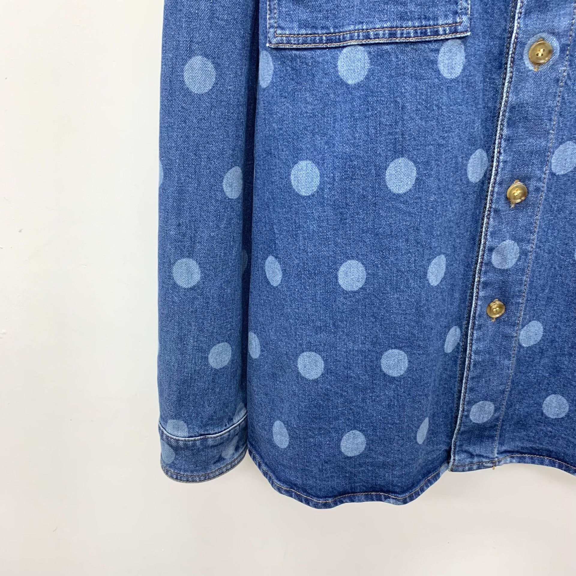 Burberry Burberry Polka Dot Denim Jacket Size L Size US L / EU 52-54 / 3 - 5 Thumbnail