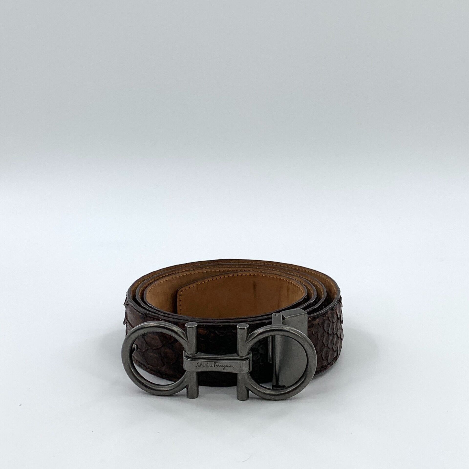 Salvatore Ferragamo Salvatore Ferragamo Python Gancini Belt 40 Size 40 - 2 Thumbnail