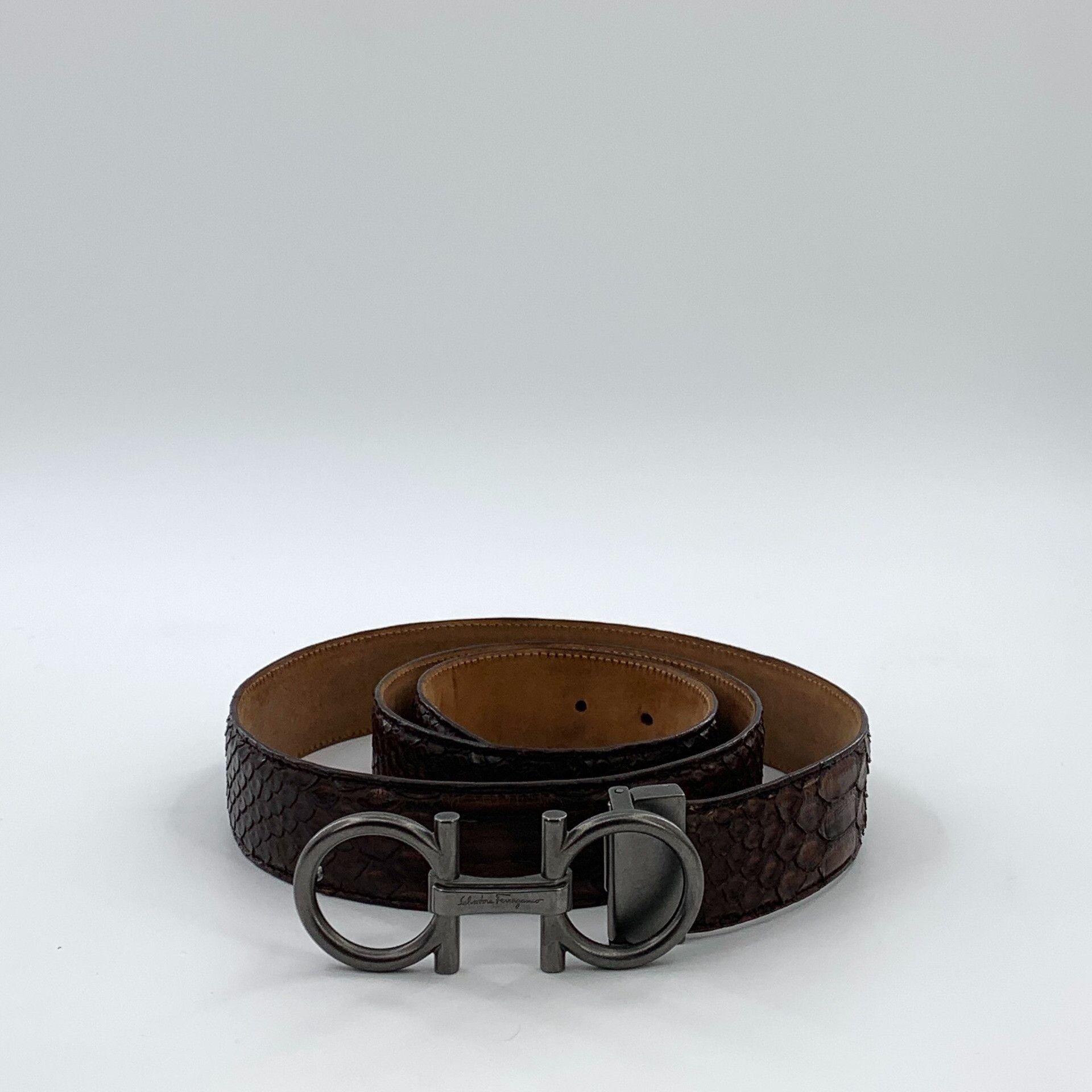 Salvatore Ferragamo Salvatore Ferragamo Python Gancini Belt 40 Size 40 - 3 Thumbnail