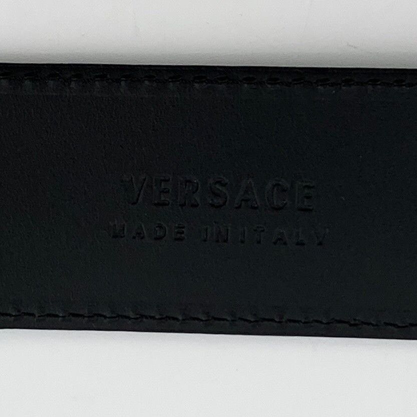 Versace Versace Gold Medusa Buckle Pebbled Leather Belt 104cm Size ONE SIZE - 10 Thumbnail