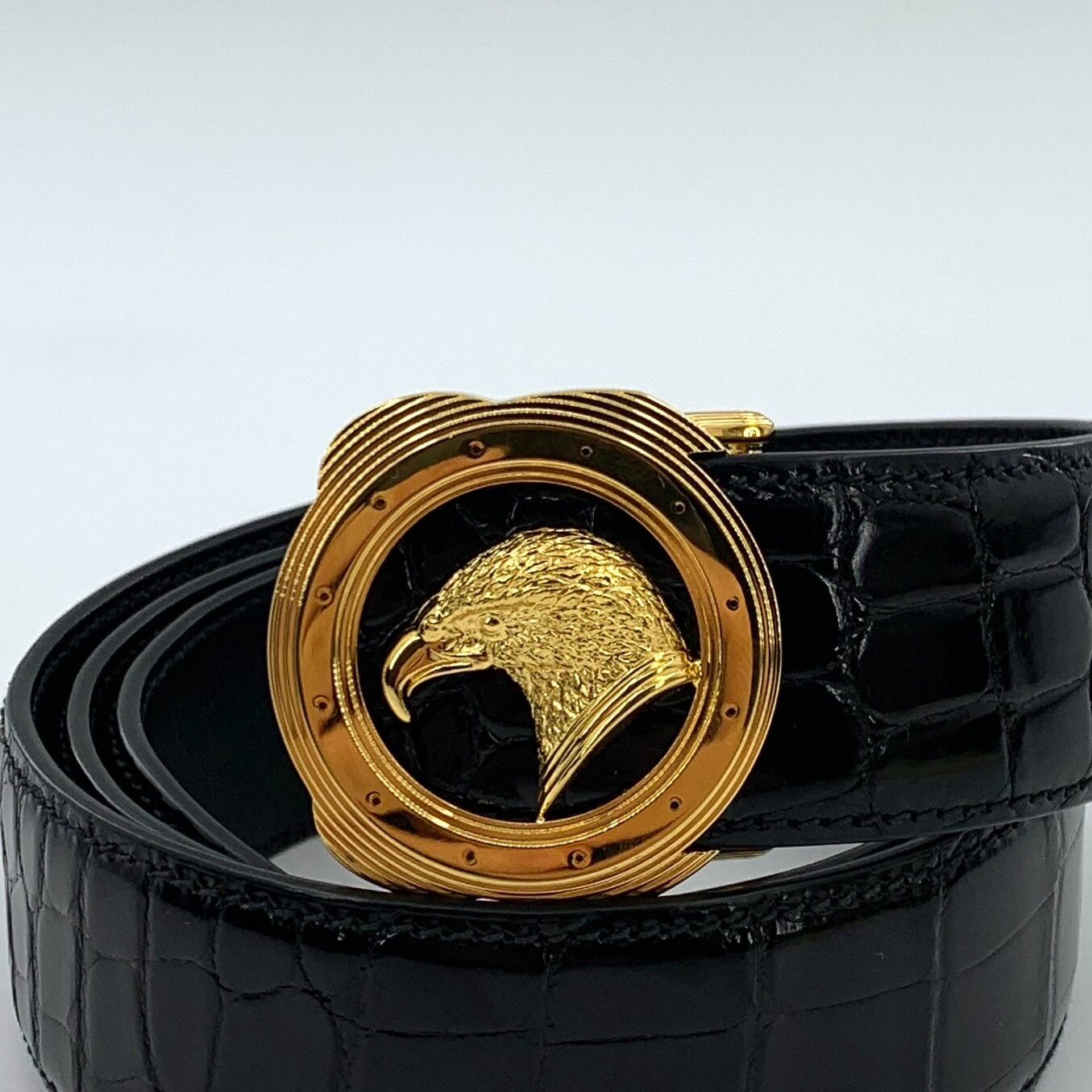 Stefano Ricci Stefano Ricci Crocodile Eagle Head Belt 42 Size 42 - 4 Thumbnail