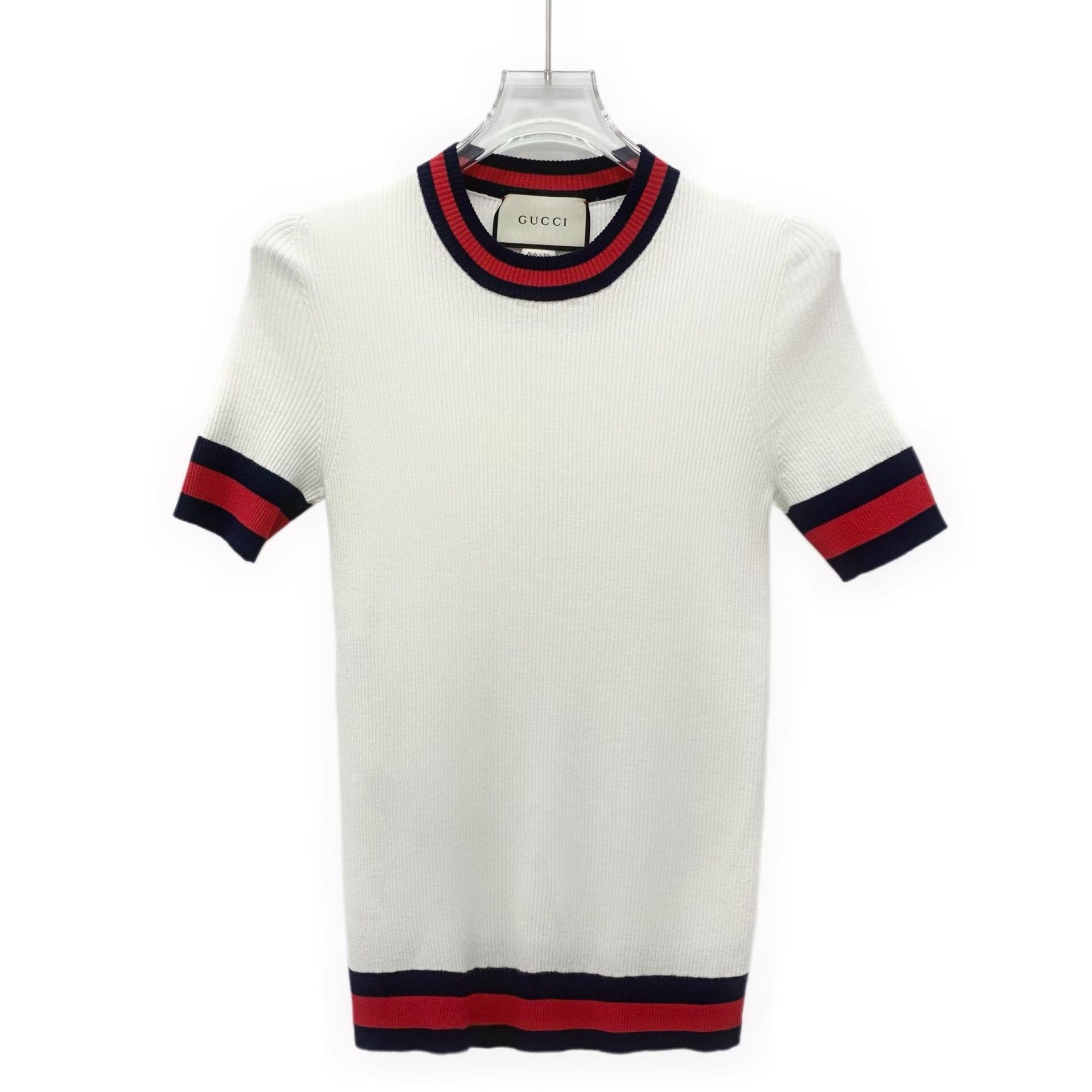 Gucci Gucci Web Stripe Ribbed Knit Top L Size US L / EU 52-54 / 3 - 2 Thumbnail