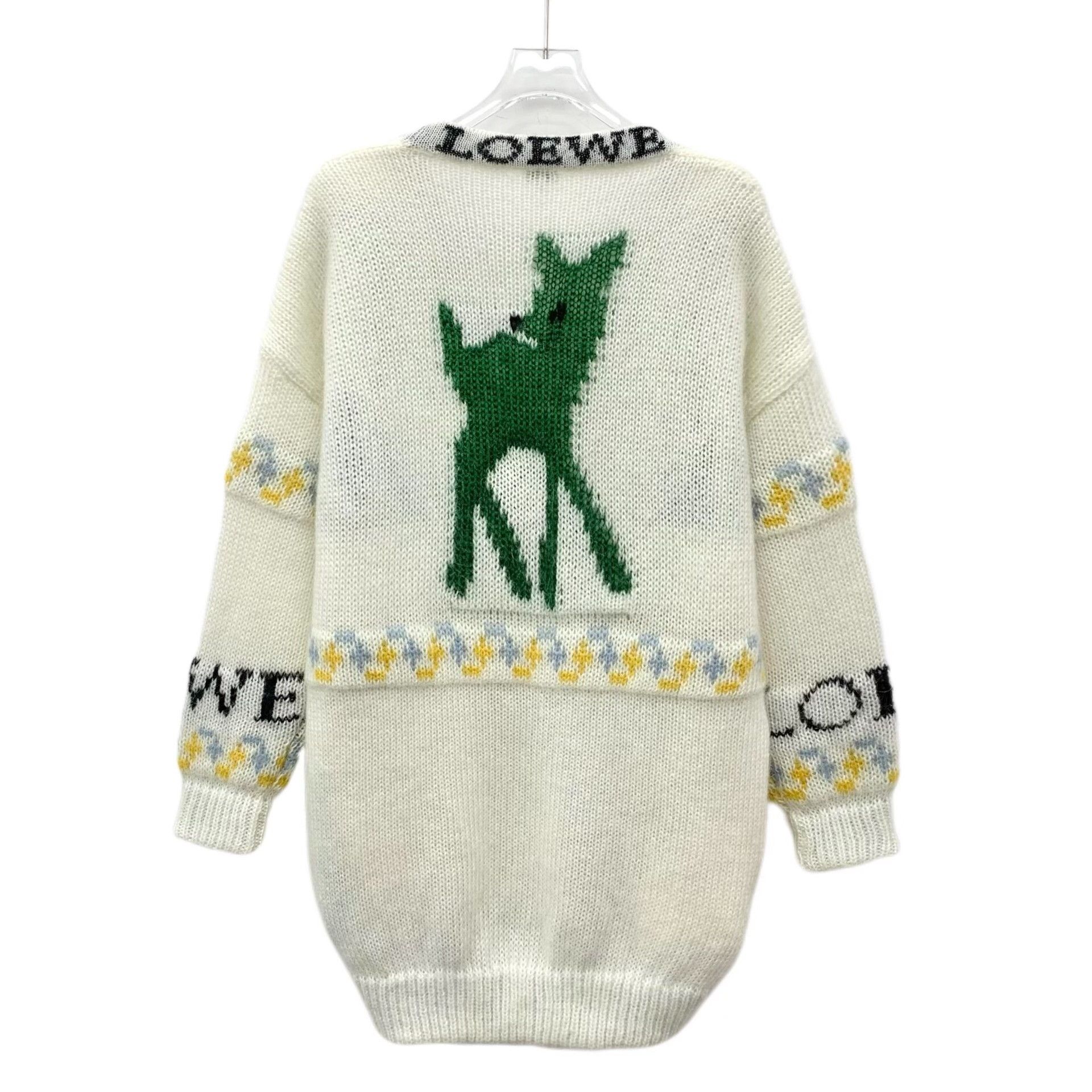 Loewe Loewe Deer Intarsia Mohair Cardigan XS Size XS / US 0-2 / IT 36-38 - 3 Thumbnail