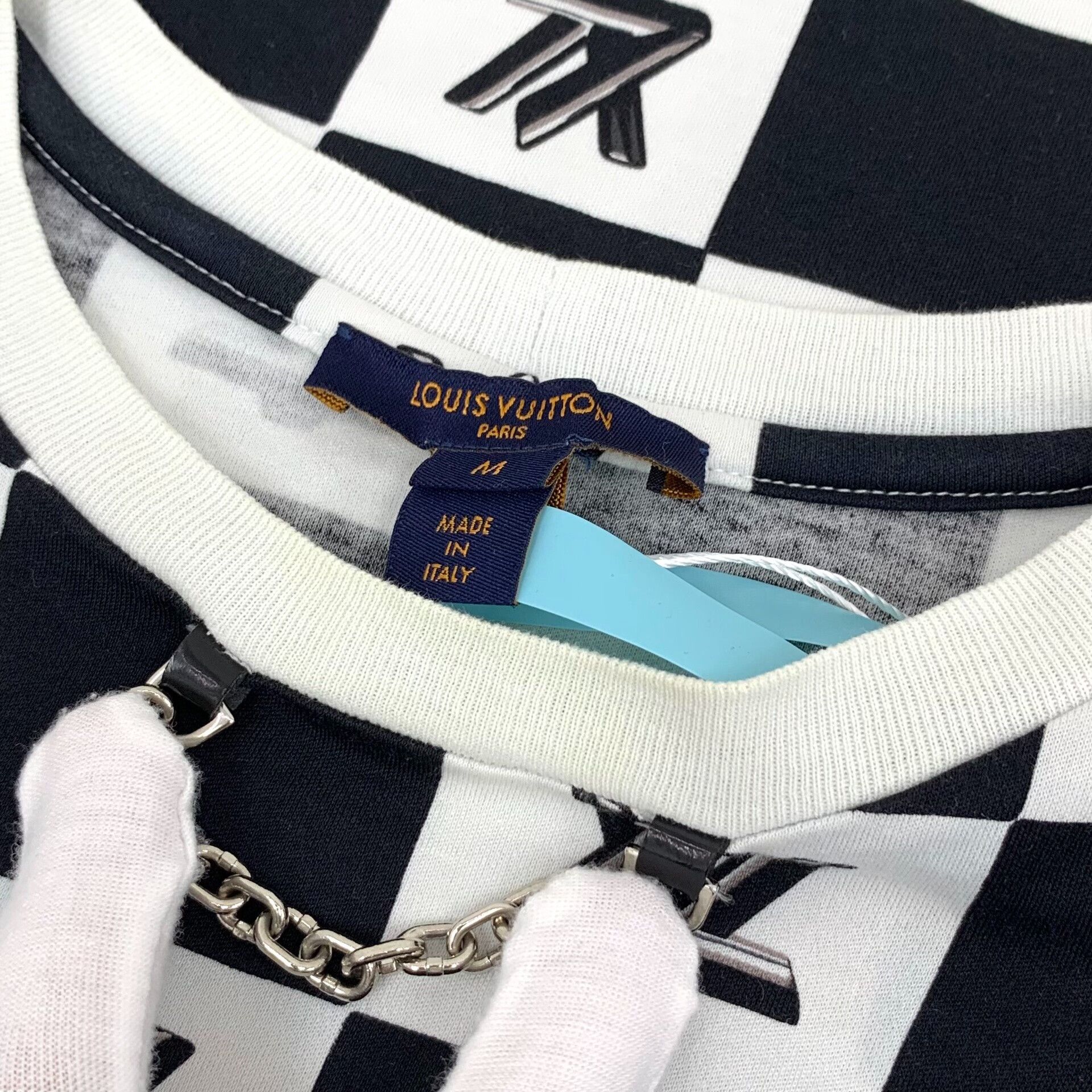 Louis Vuitton Louis Vuitton Damier Chain T-Shirt M Size US M / EU 48-50 / 2 - 10 Thumbnail