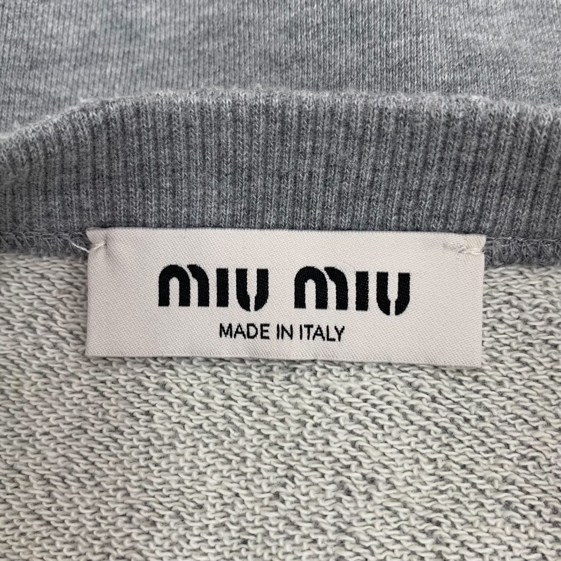 Miu Miu Miu Miu Cropped Logo Sweatshirt S Size S / US 4 / IT 40 - 6 Thumbnail