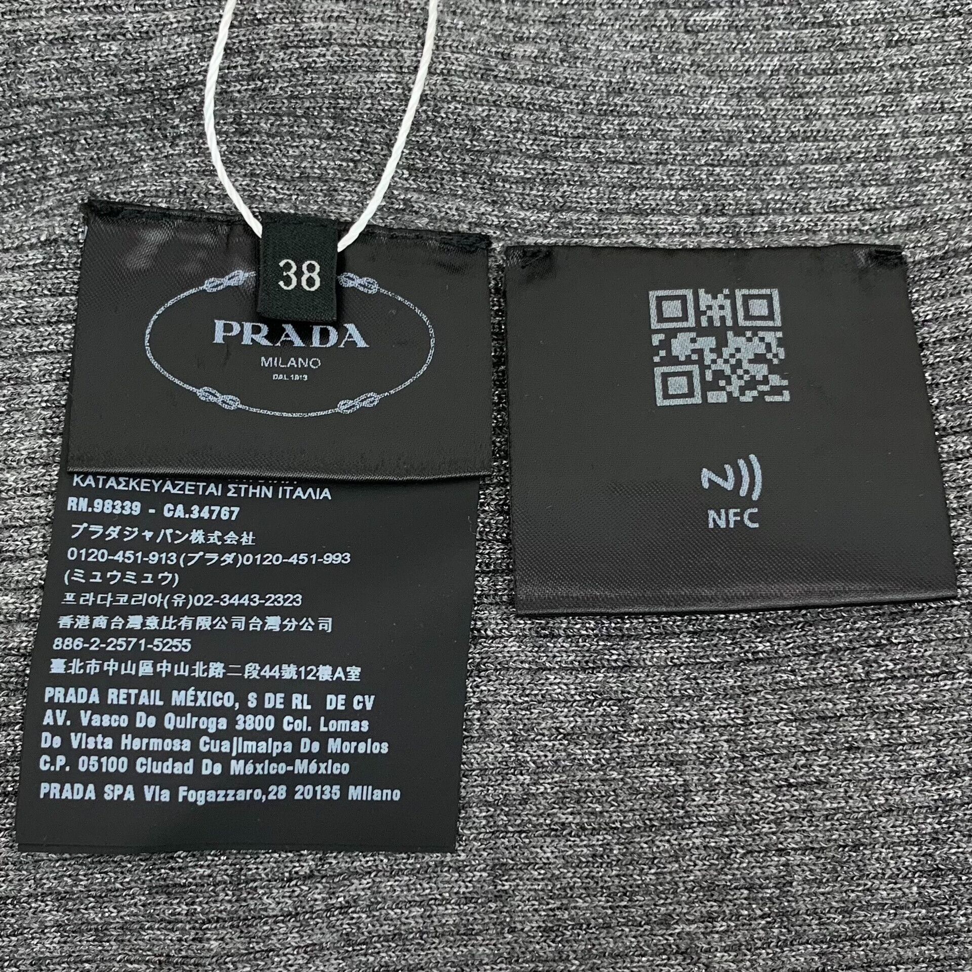 Prada Prada Ribbed Metallic Wool Silk Cardigan IT 38 Size XS / US 0-2 / IT 36-38 - 7 Thumbnail