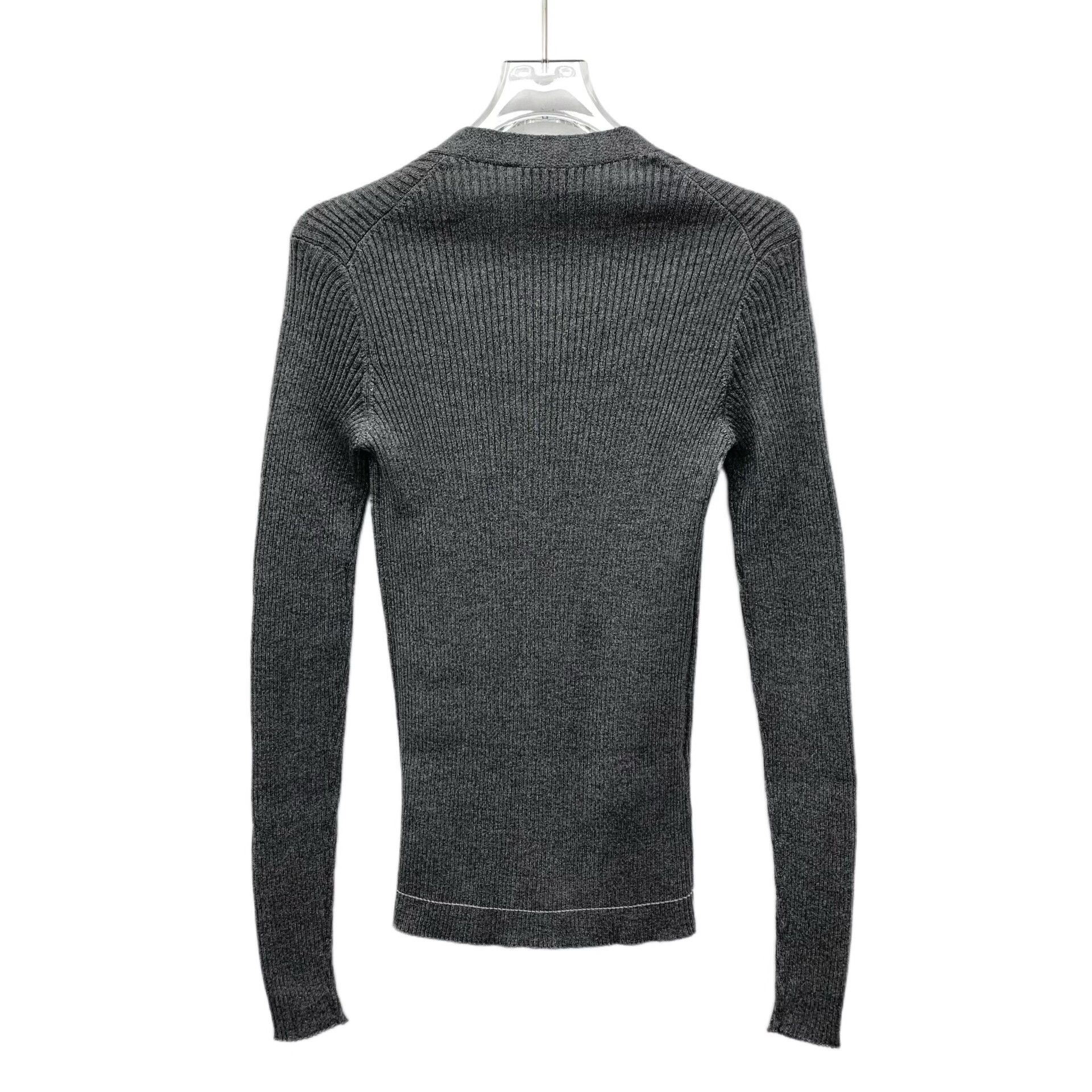Prada Prada Ribbed Metallic Wool Silk Cardigan IT 38 Size XS / US 0-2 / IT 36-38 - 3 Thumbnail