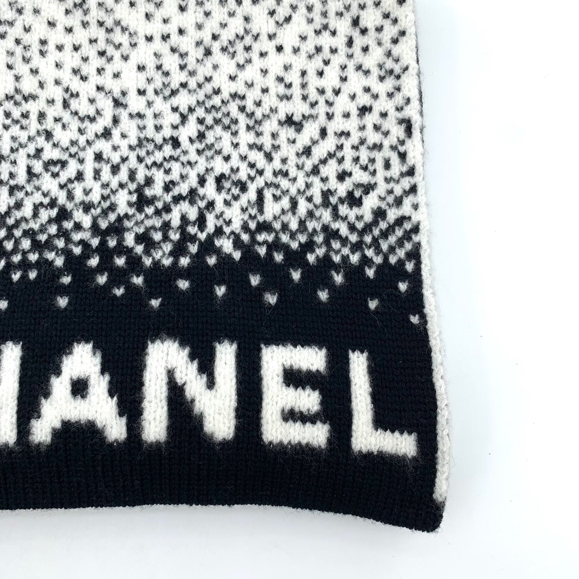 Chanel Chanel Bicolor Logo Intarsia Scarf ONE SIZE Size ONE SIZE - 5 Thumbnail