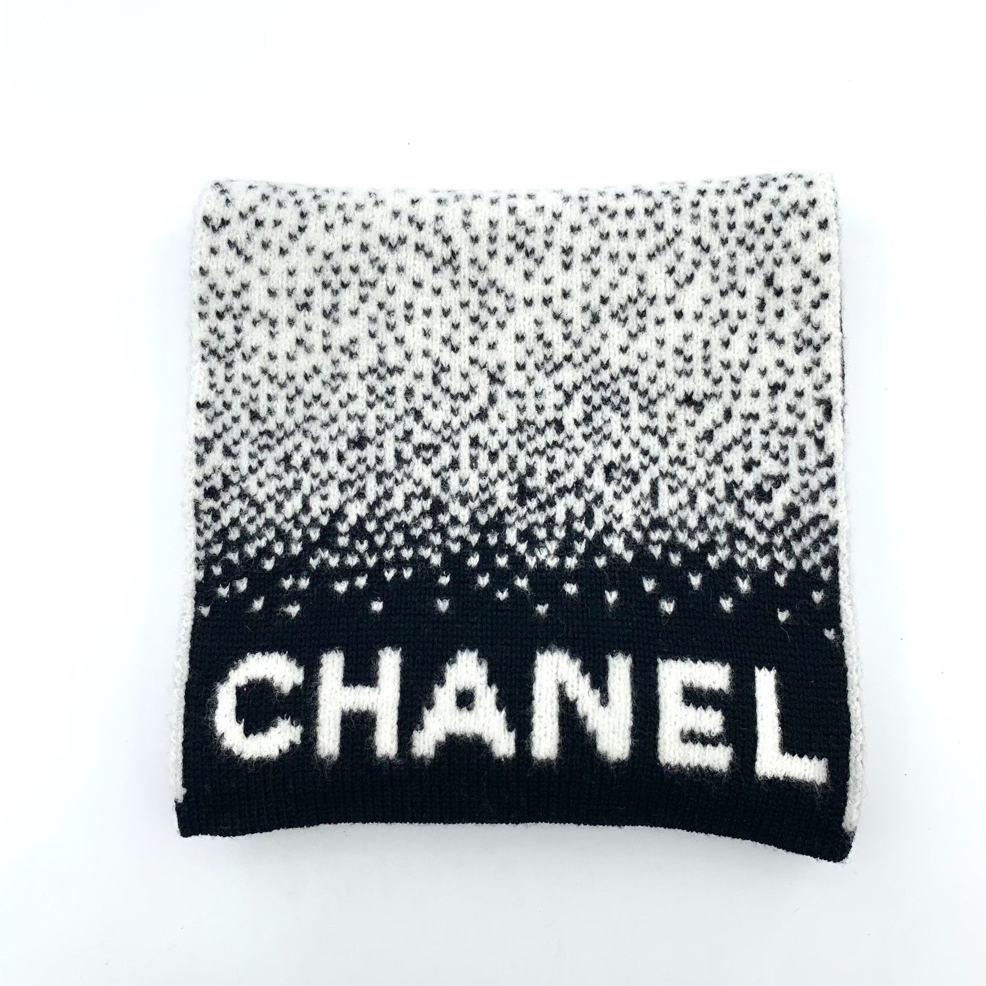 Chanel Chanel Bicolor Logo Intarsia Scarf ONE SIZE Size ONE SIZE - 2 Thumbnail